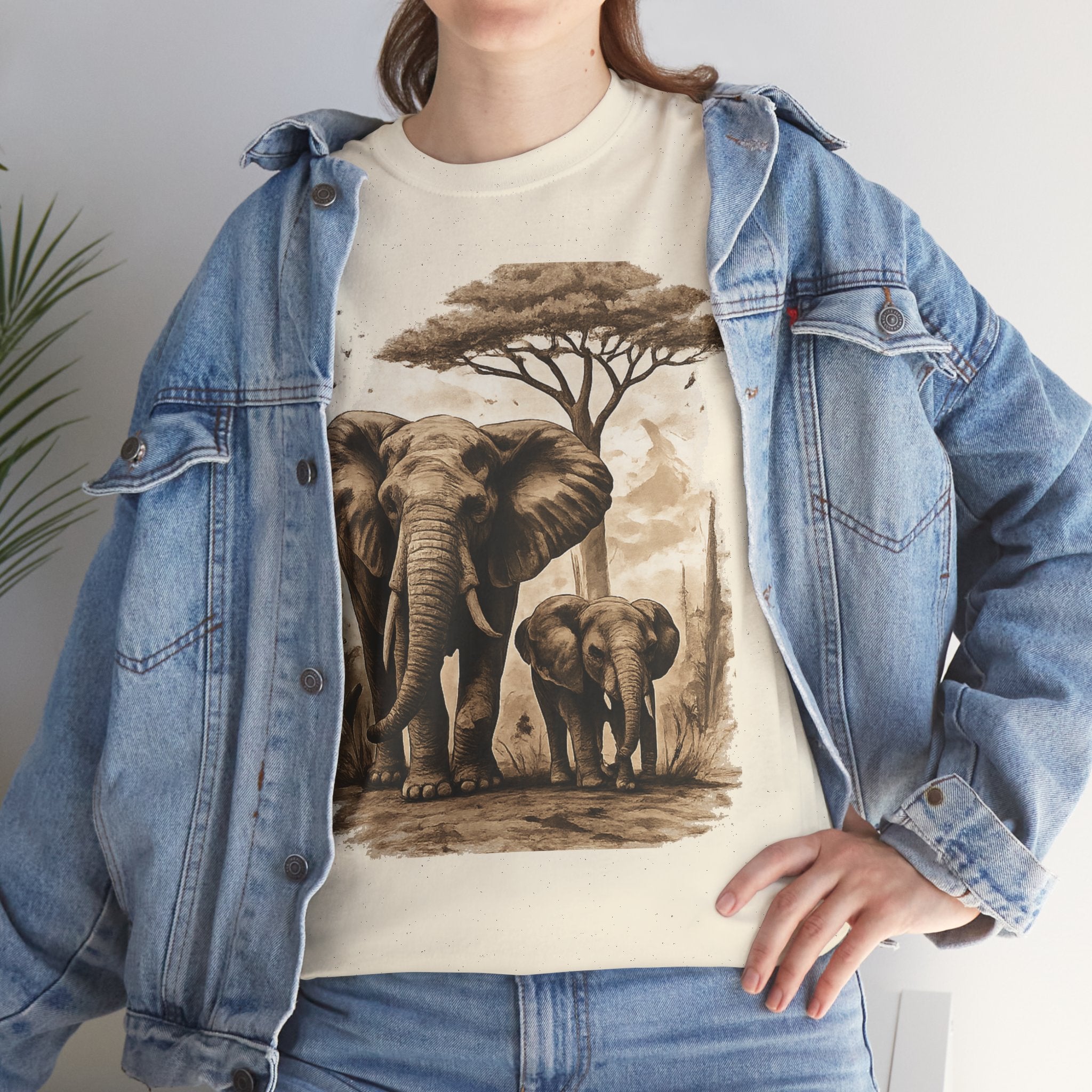 Elephant Family Tee — Vintage Safari Wildlife T-Shirt