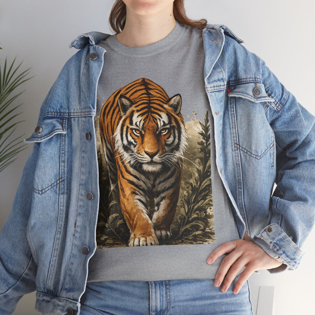 Tiger Stroll Graphic Tee — Majestic Tiger Vintage-Style T-Shirt