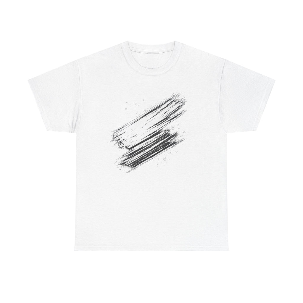 Abstract Brushstroke T-Shirt — Minimal Black Paint Stroke Tee