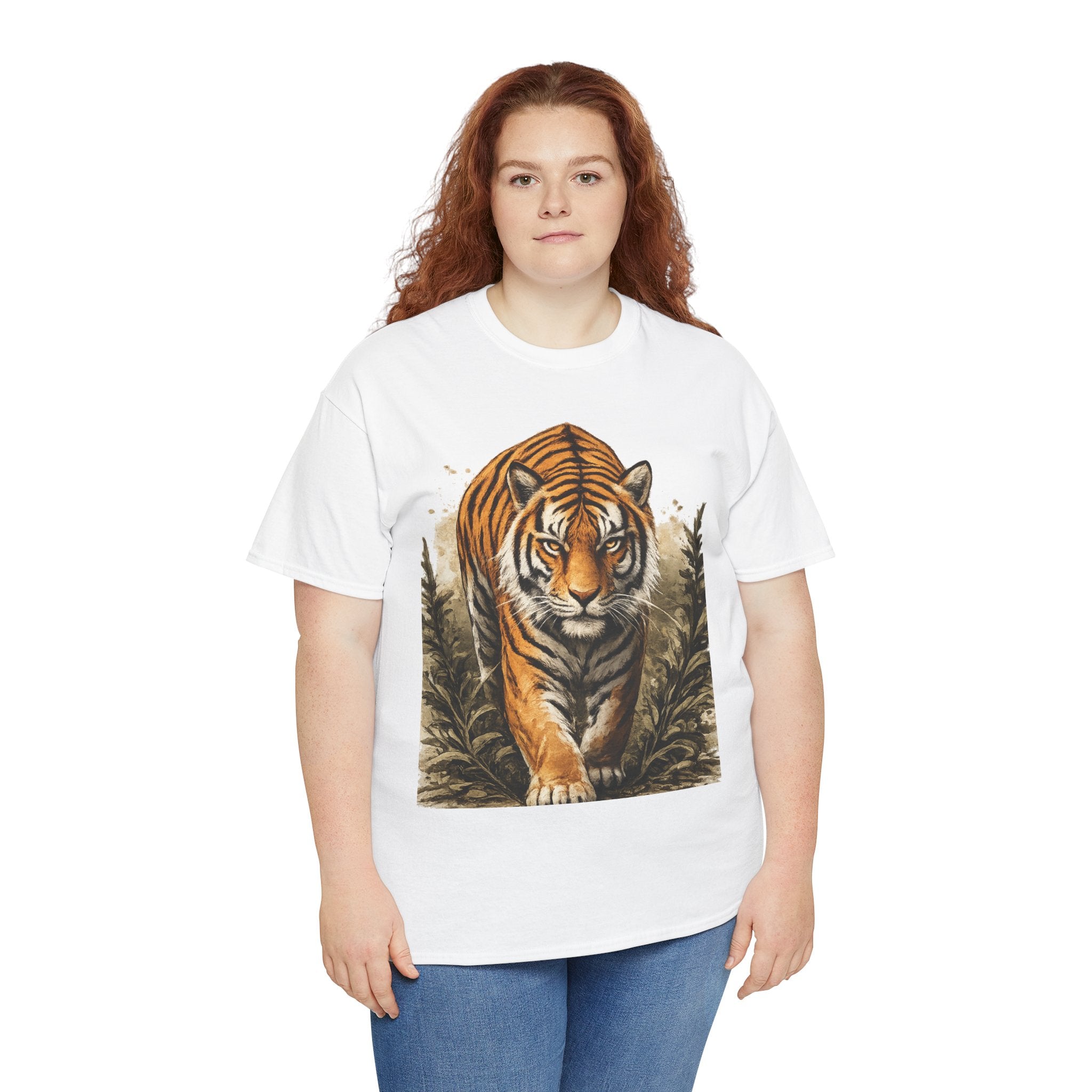 Tiger Stroll Graphic Tee — Majestic Tiger Vintage-Style T-Shirt