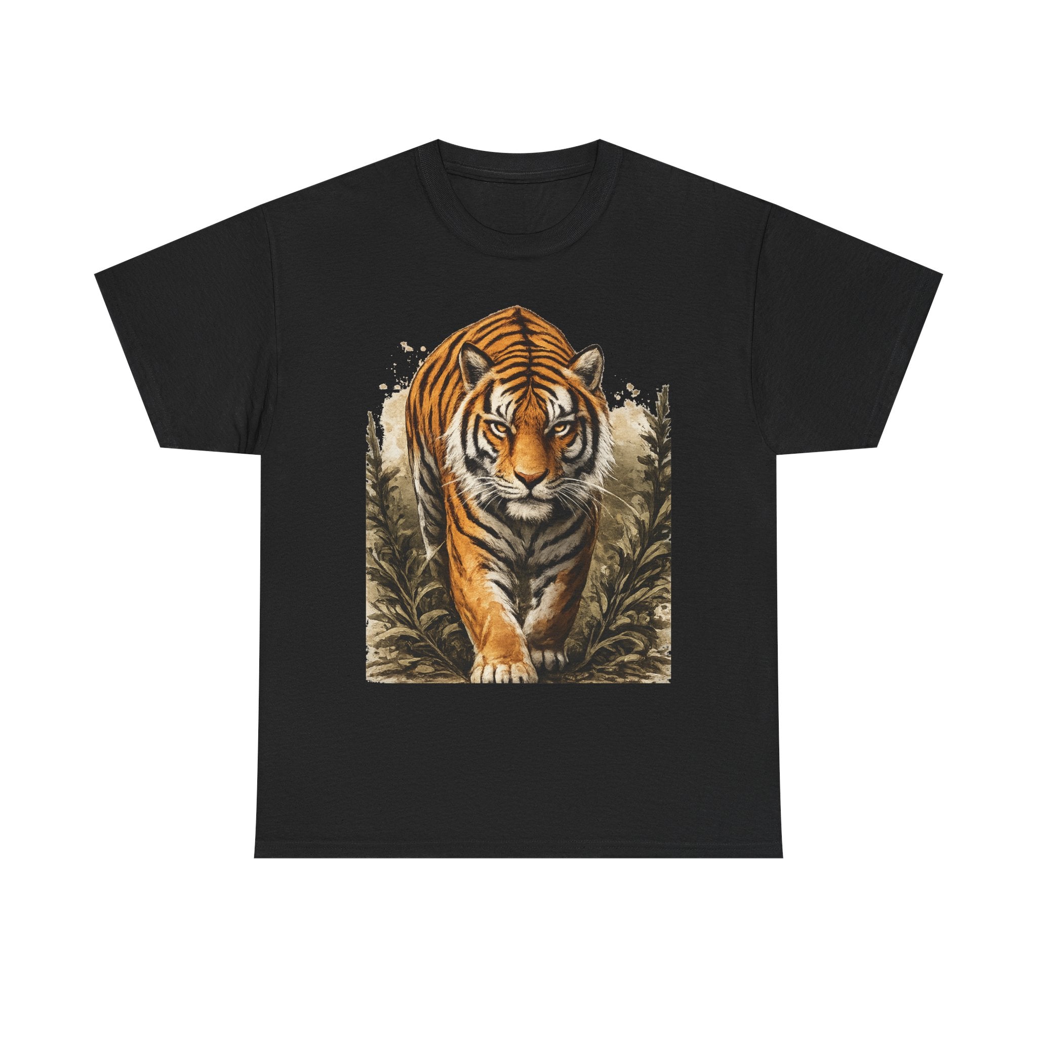 Tiger Stroll Graphic Tee — Majestic Tiger Vintage-Style T-Shirt