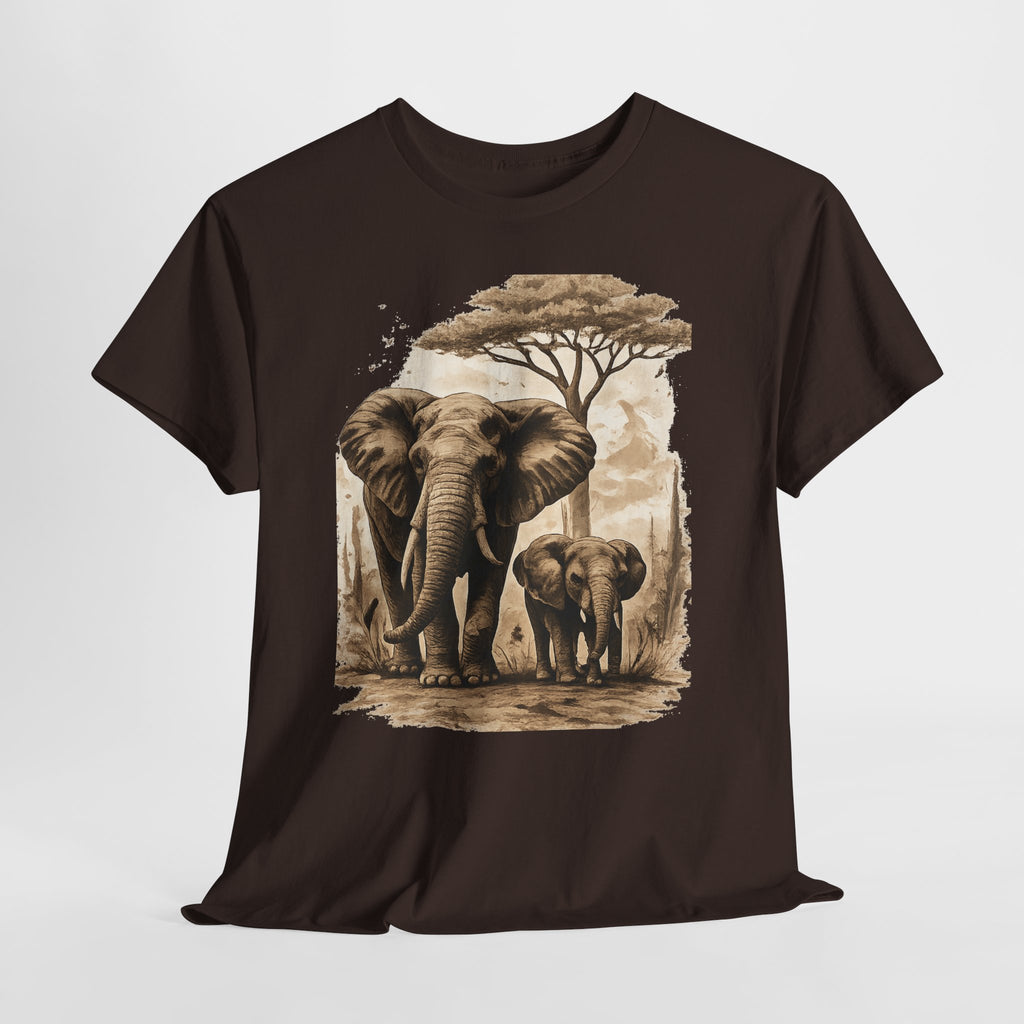 Elephant Family Tee — Vintage Safari Wildlife T-Shirt