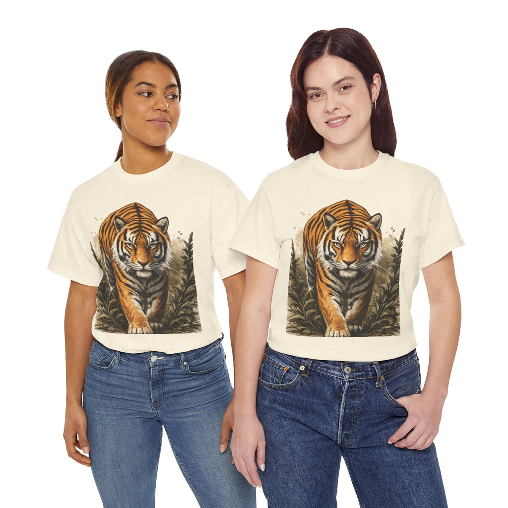 Tiger Stroll Graphic Tee — Majestic Tiger Vintage-Style T-Shirt