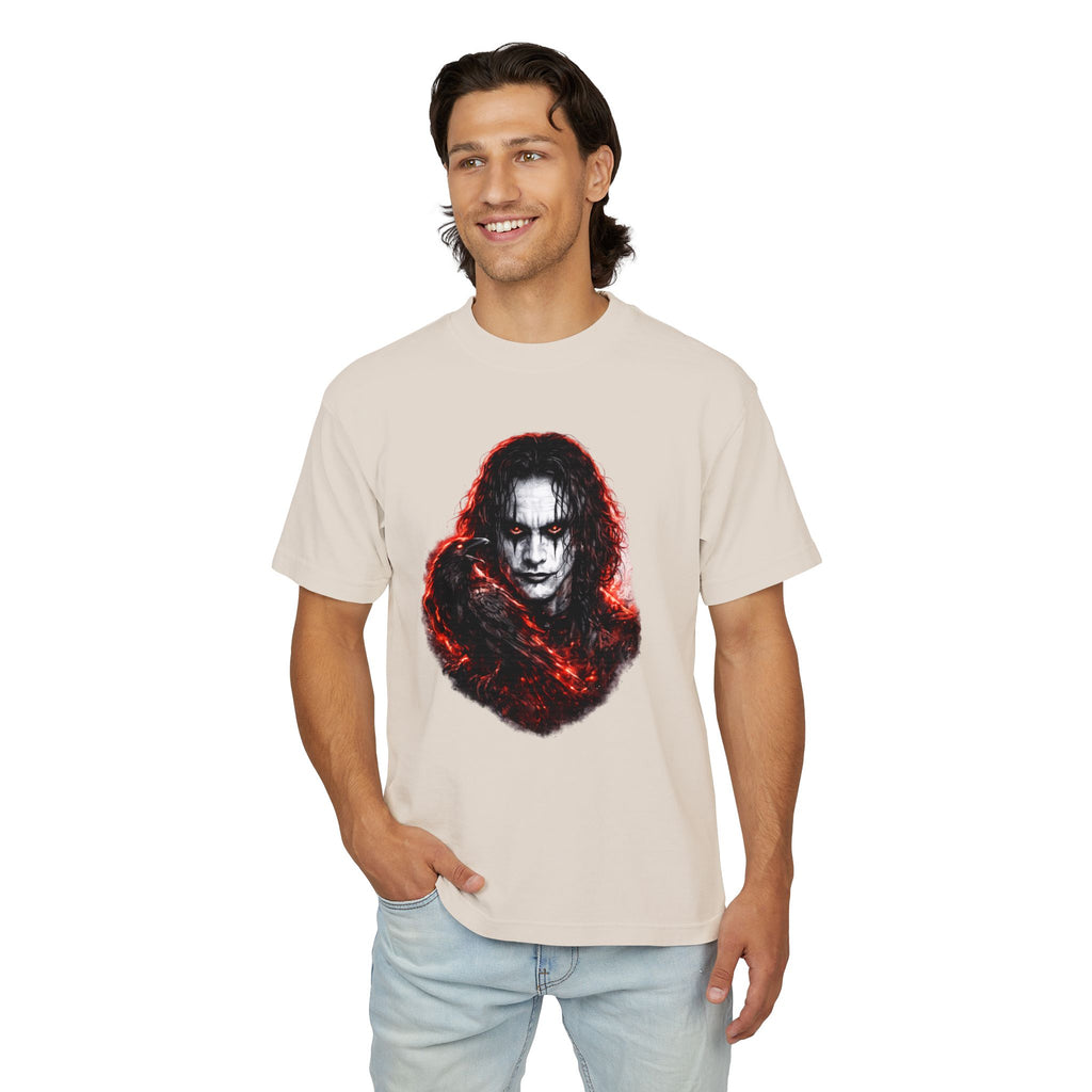 Horror Portrait Tee — Dark Red Smoke Graphic T-Shirt