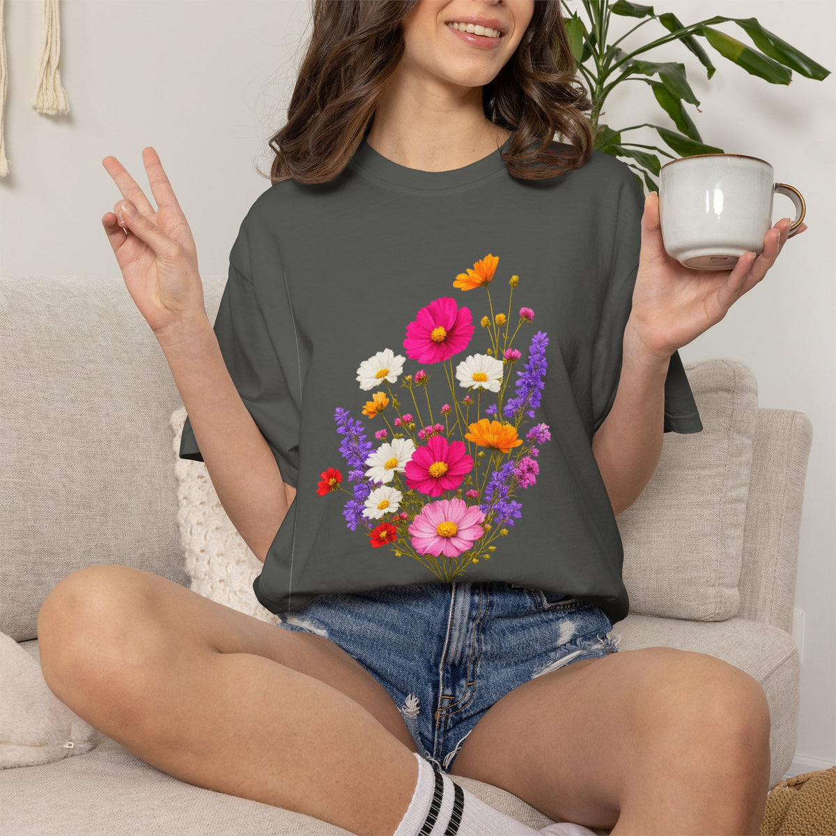Floral Bouquet T-Shirt — Vintage Wildflower Garden Tee