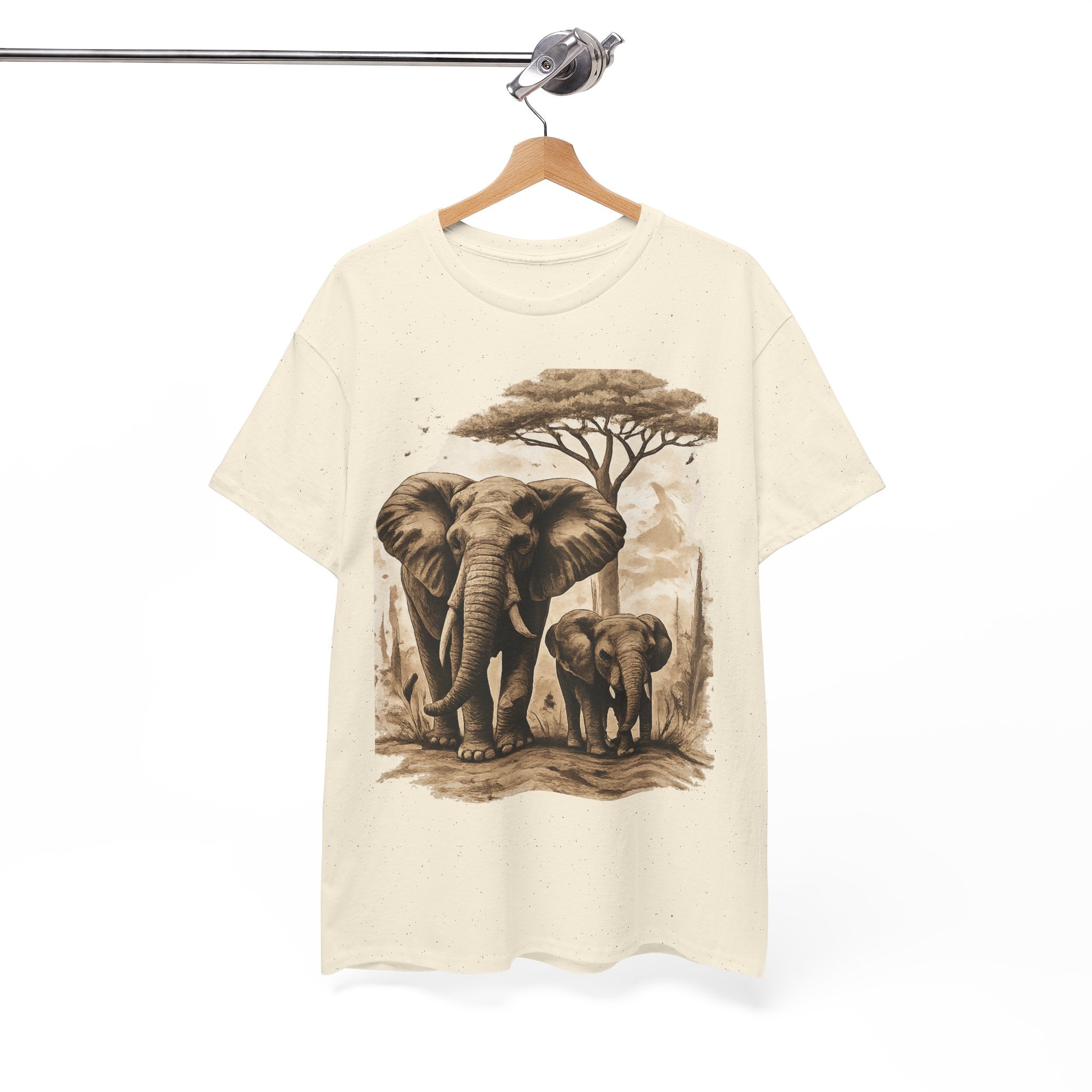 Elephant Family Tee — Vintage Safari Wildlife T-Shirt
