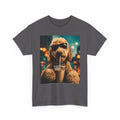 Dog with Coffee T-Shirt — Cool Poodle Drinking Iced Coffee Graphic Tee