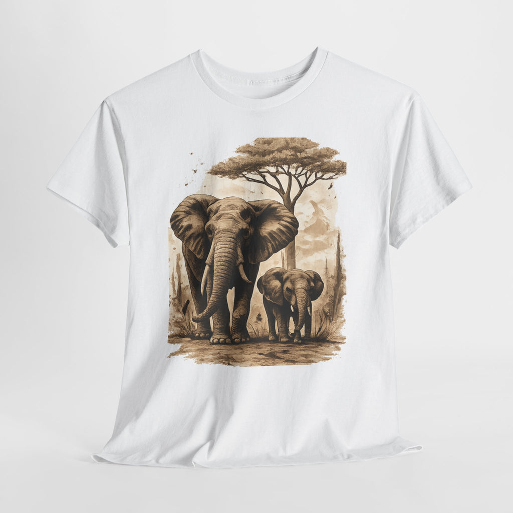Elephant Family Tee — Vintage Safari Wildlife T-Shirt
