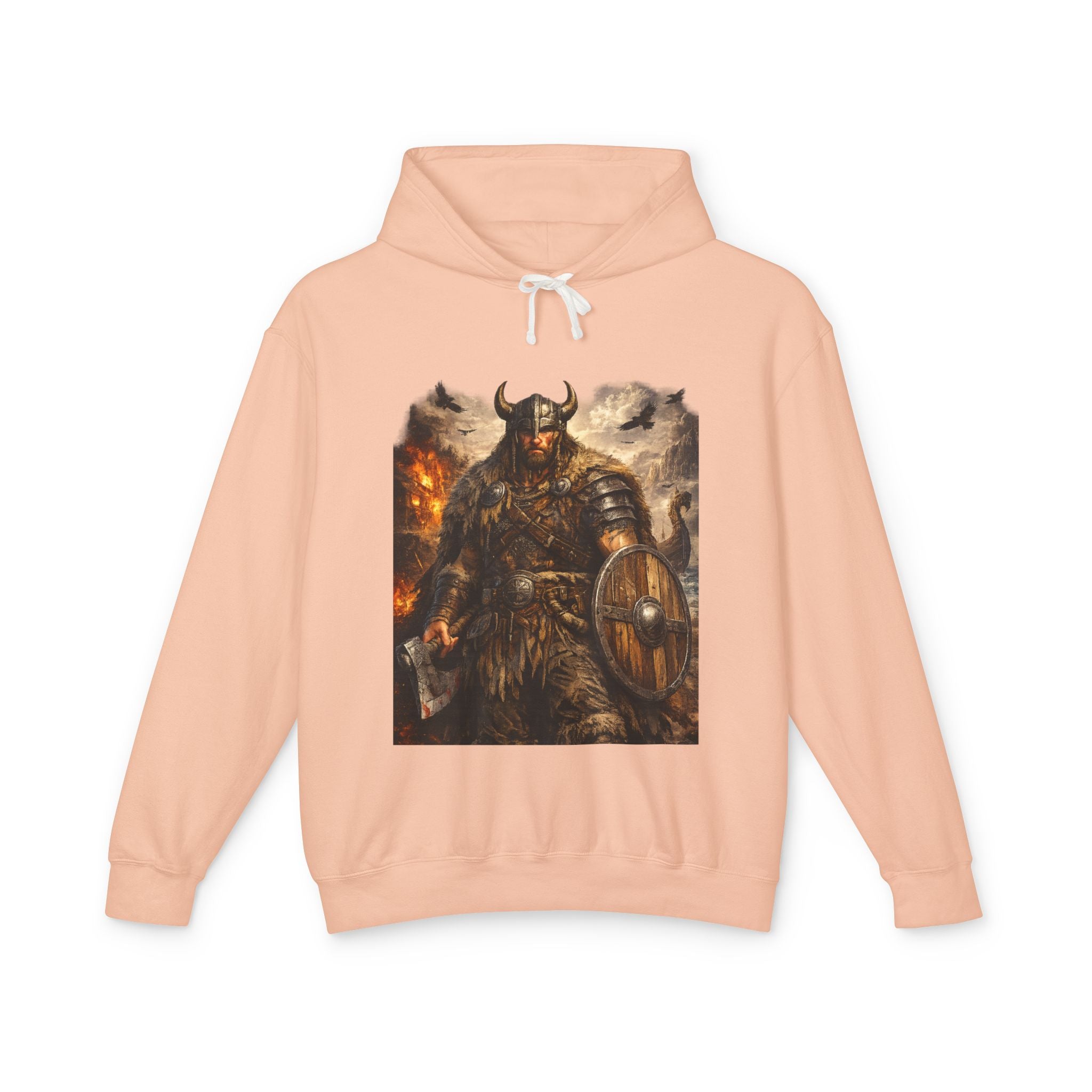 Viking Warrior Hoodie — "Forge Your Legend" Shield & Helmet Sweatshirt