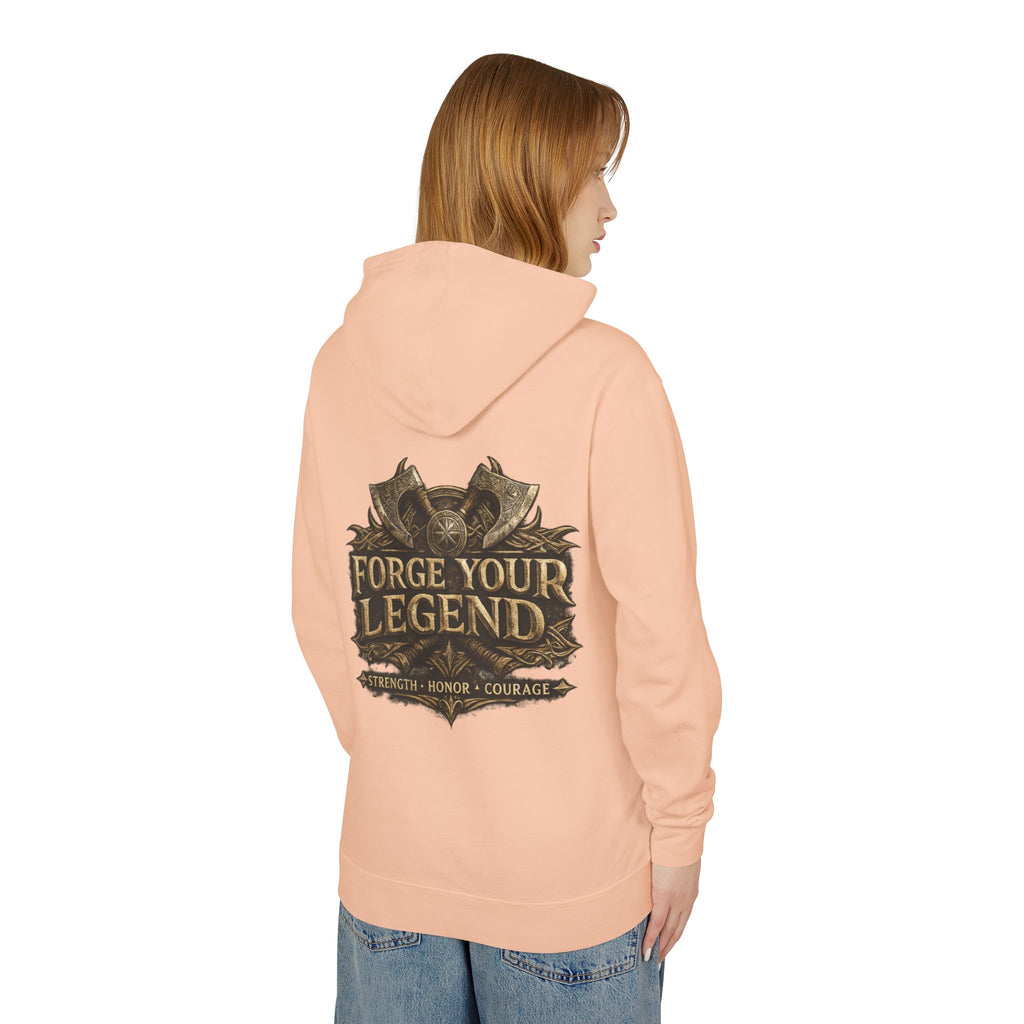 Viking Warrior Hoodie — "Forge Your Legend" Shield & Helmet Sweatshirt