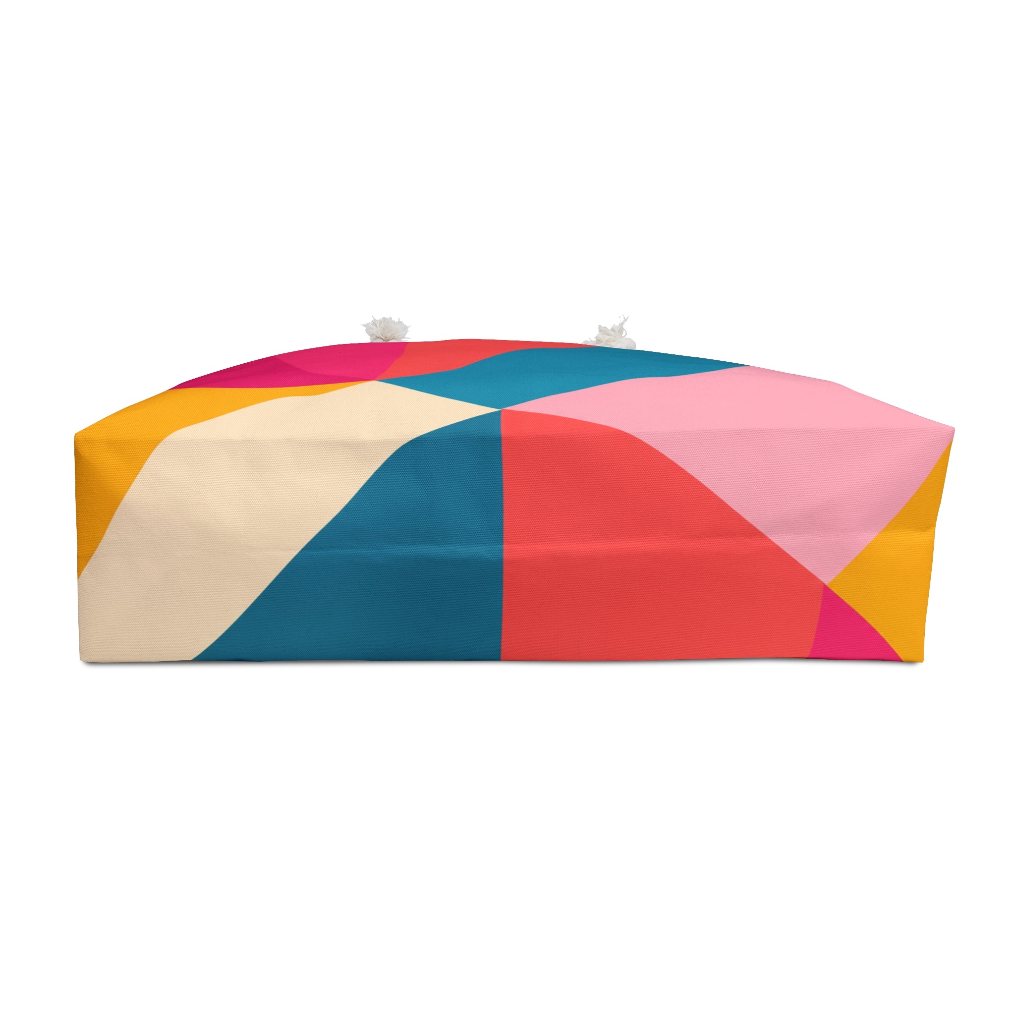 Geometric Colorblock Weekender Bag — Bright Travel Tote for Weekend Getaways