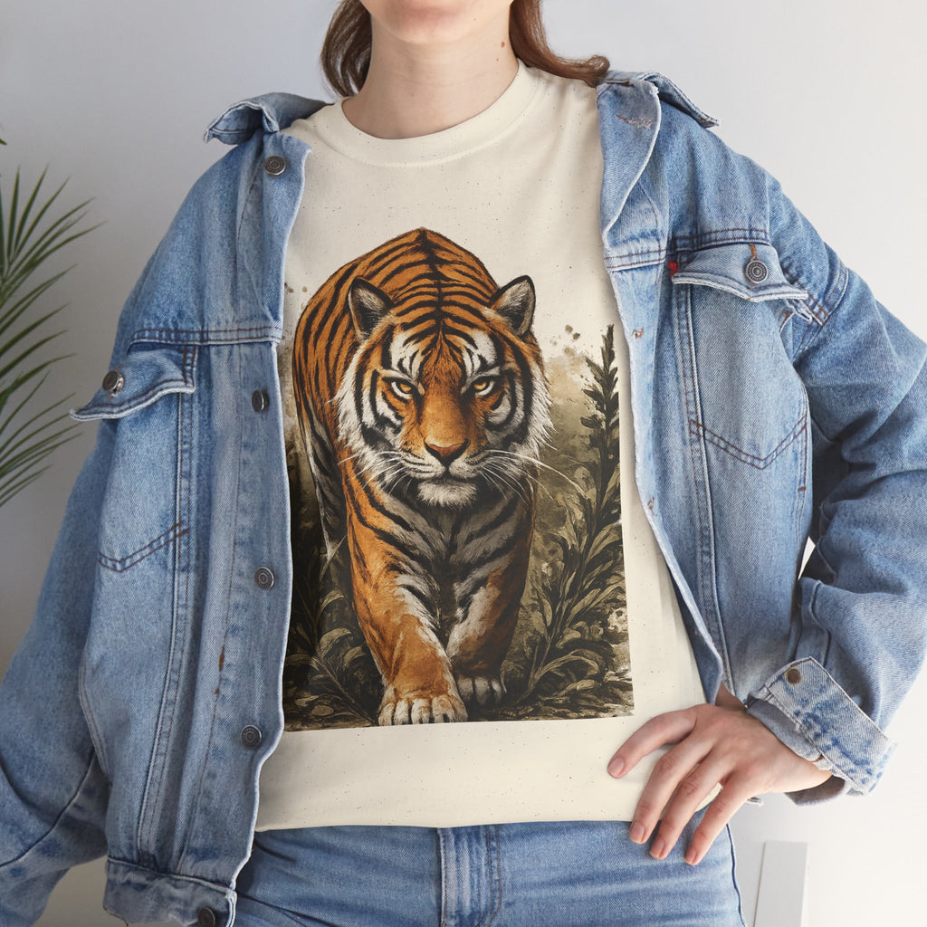 Tiger Stroll Graphic Tee — Majestic Tiger Vintage-Style T-Shirt