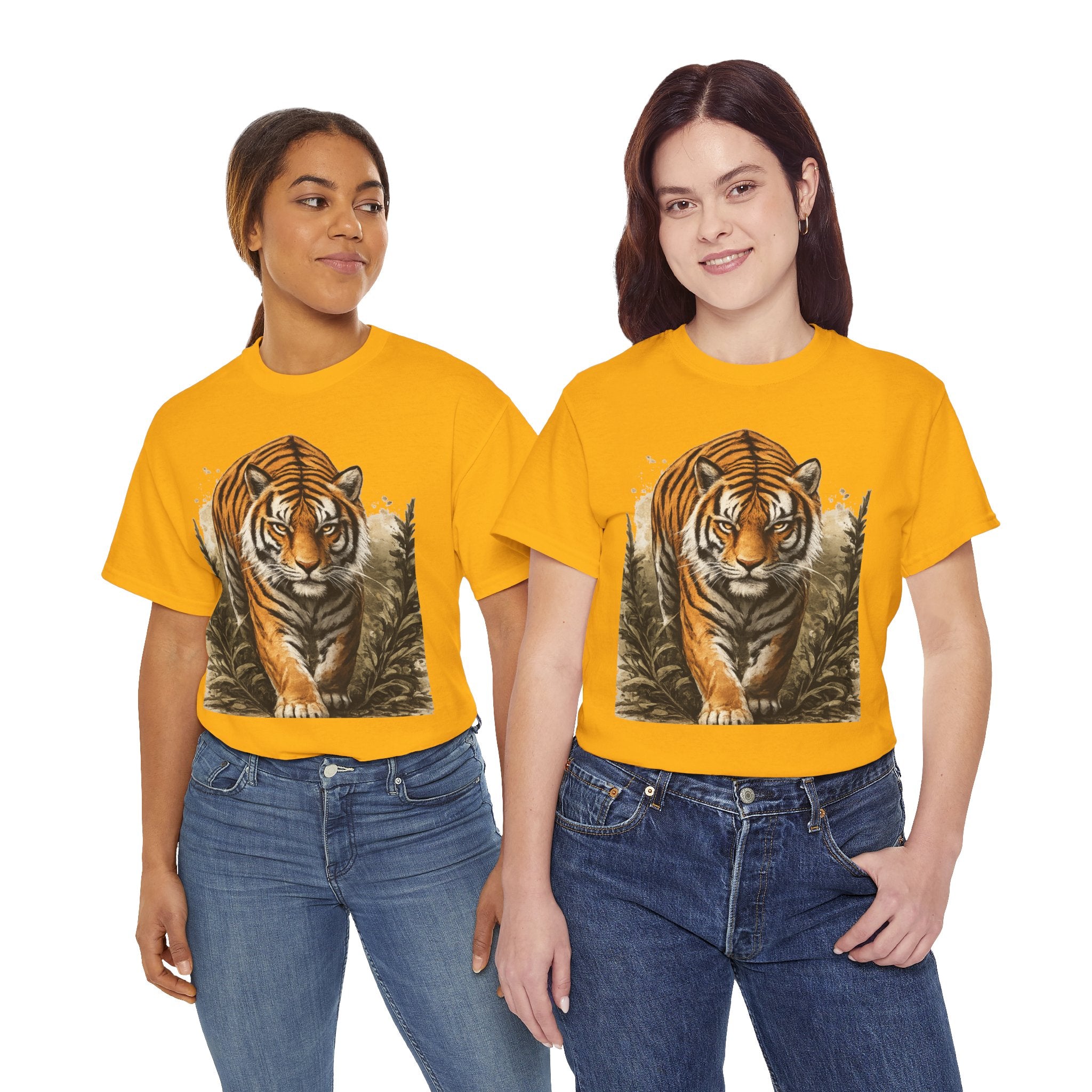 Tiger Stroll Graphic Tee — Majestic Tiger Vintage-Style T-Shirt