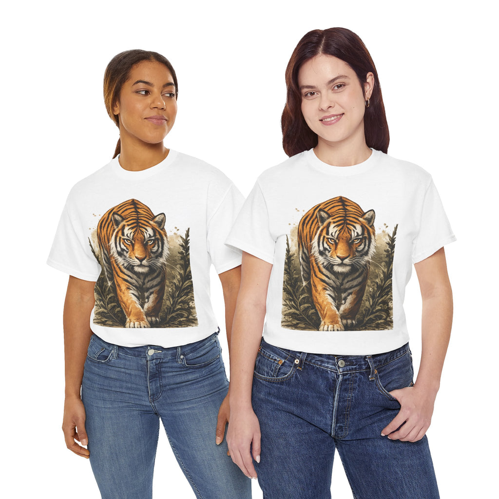 Tiger Stroll Graphic Tee — Majestic Tiger Vintage-Style T-Shirt