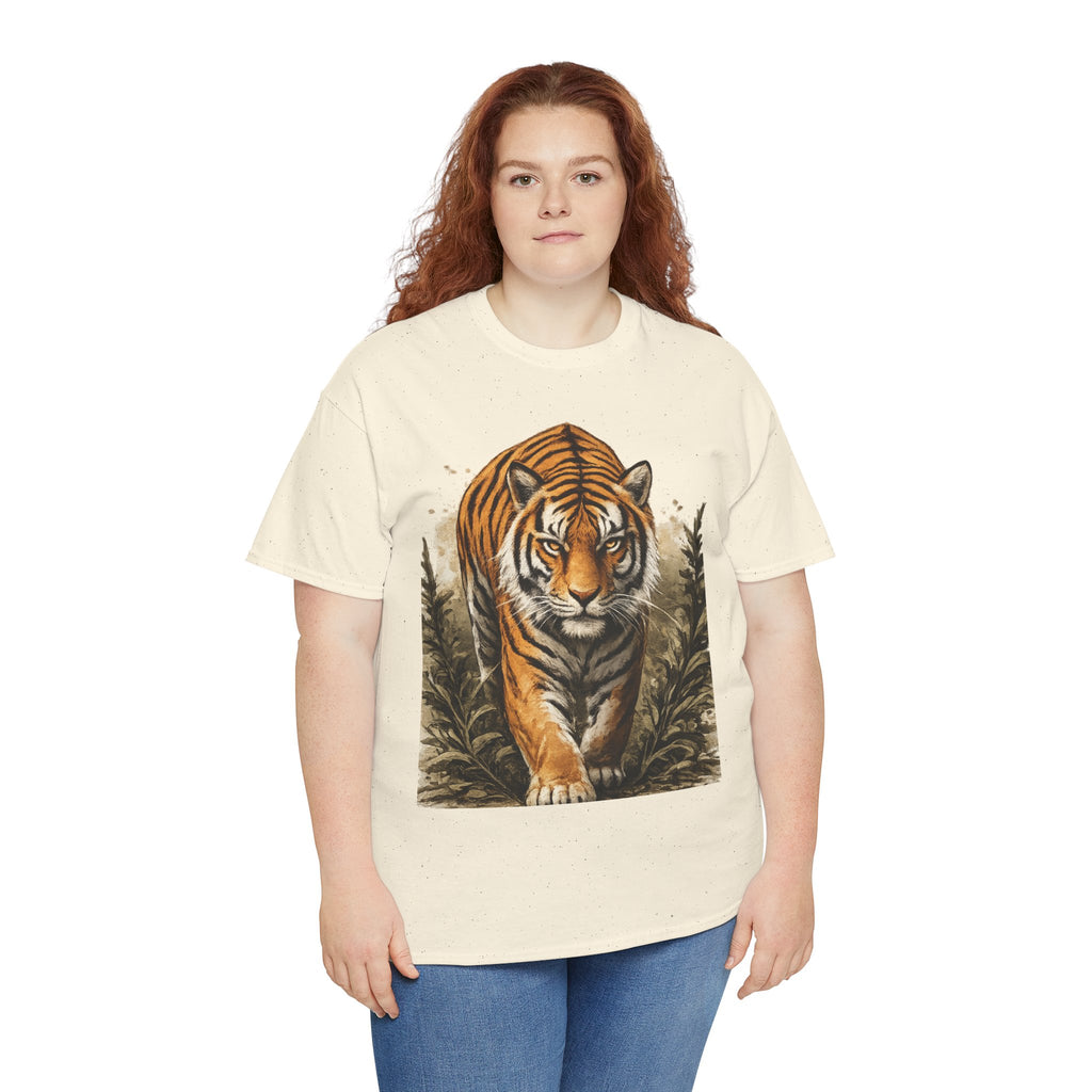 Tiger Stroll Graphic Tee — Majestic Tiger Vintage-Style T-Shirt