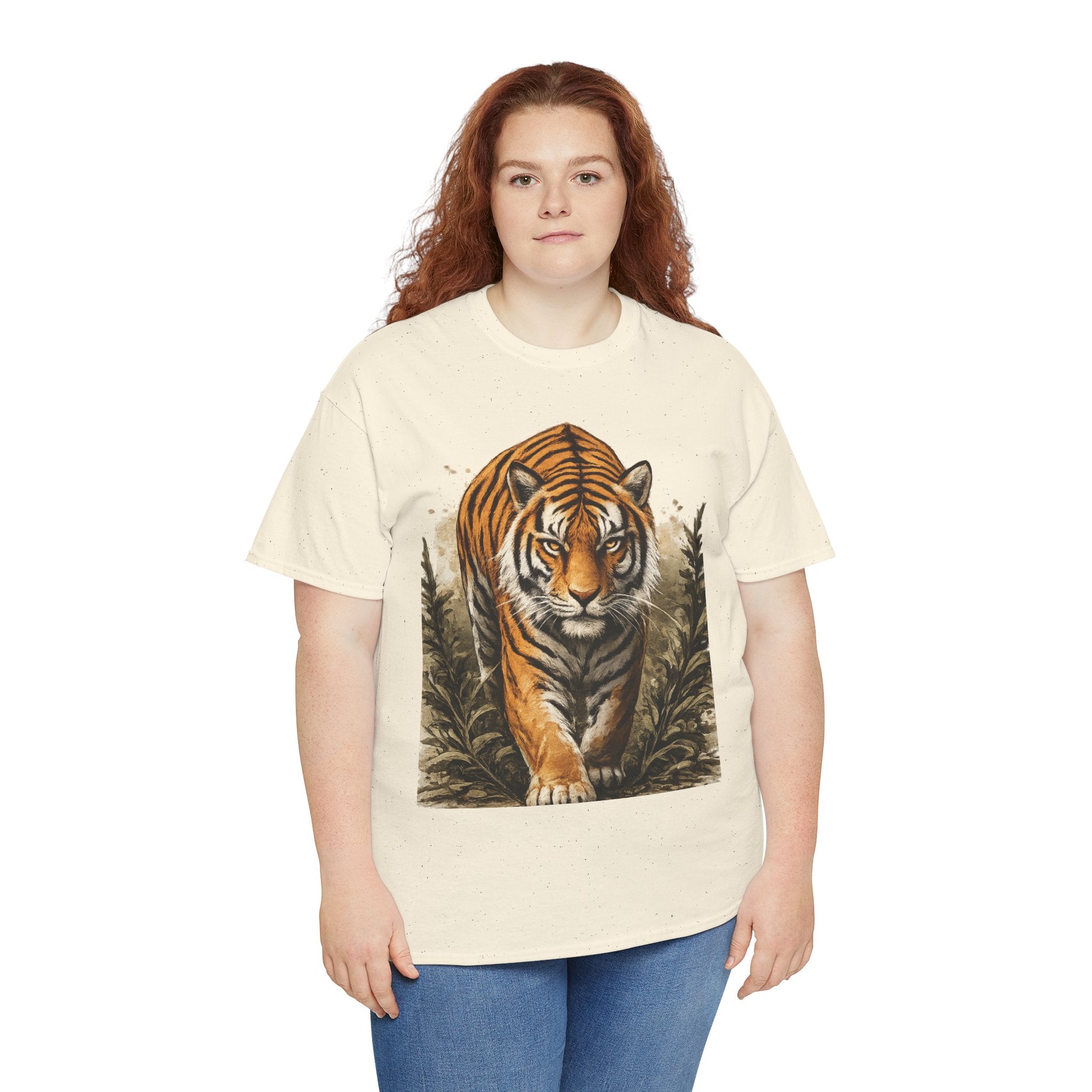 Tiger Stroll Graphic Tee — Majestic Tiger Vintage-Style T-Shirt