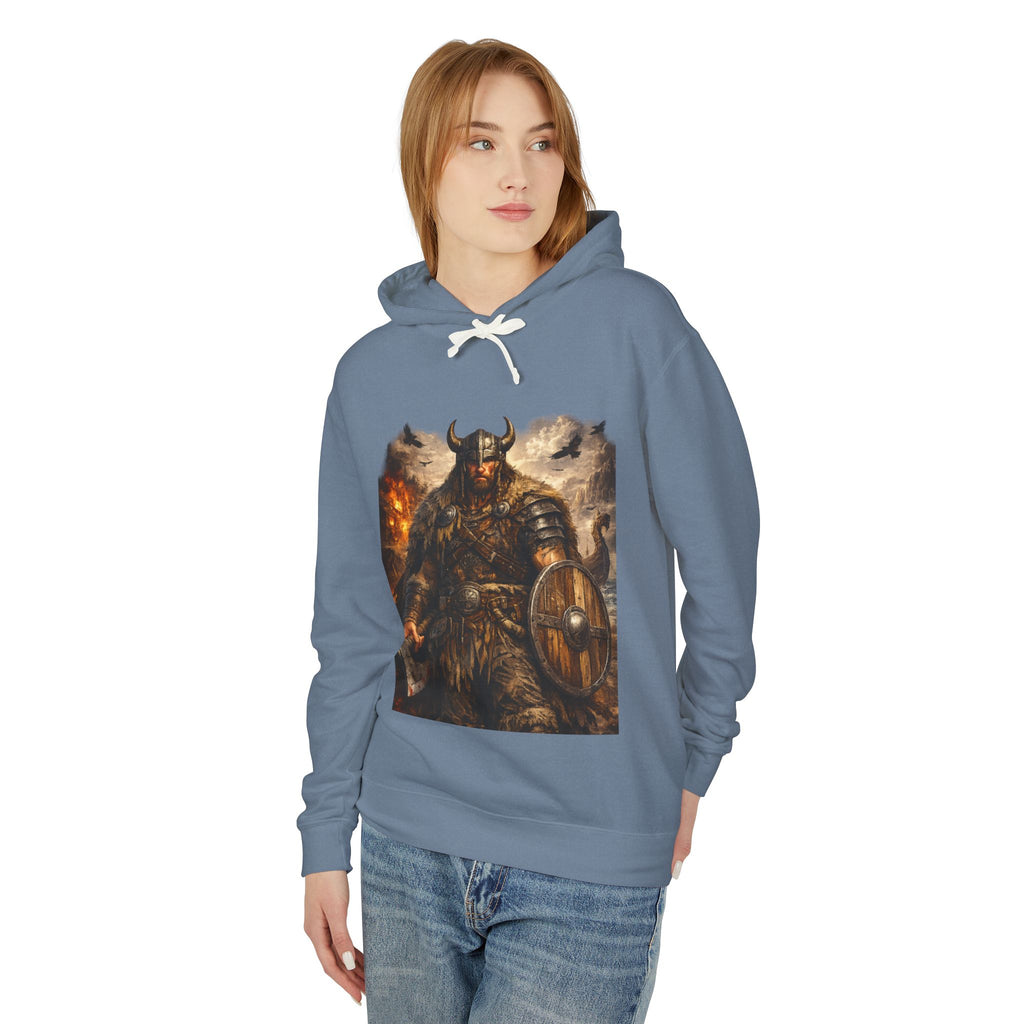 Viking Warrior Hoodie — "Forge Your Legend" Shield & Helmet Sweatshirt