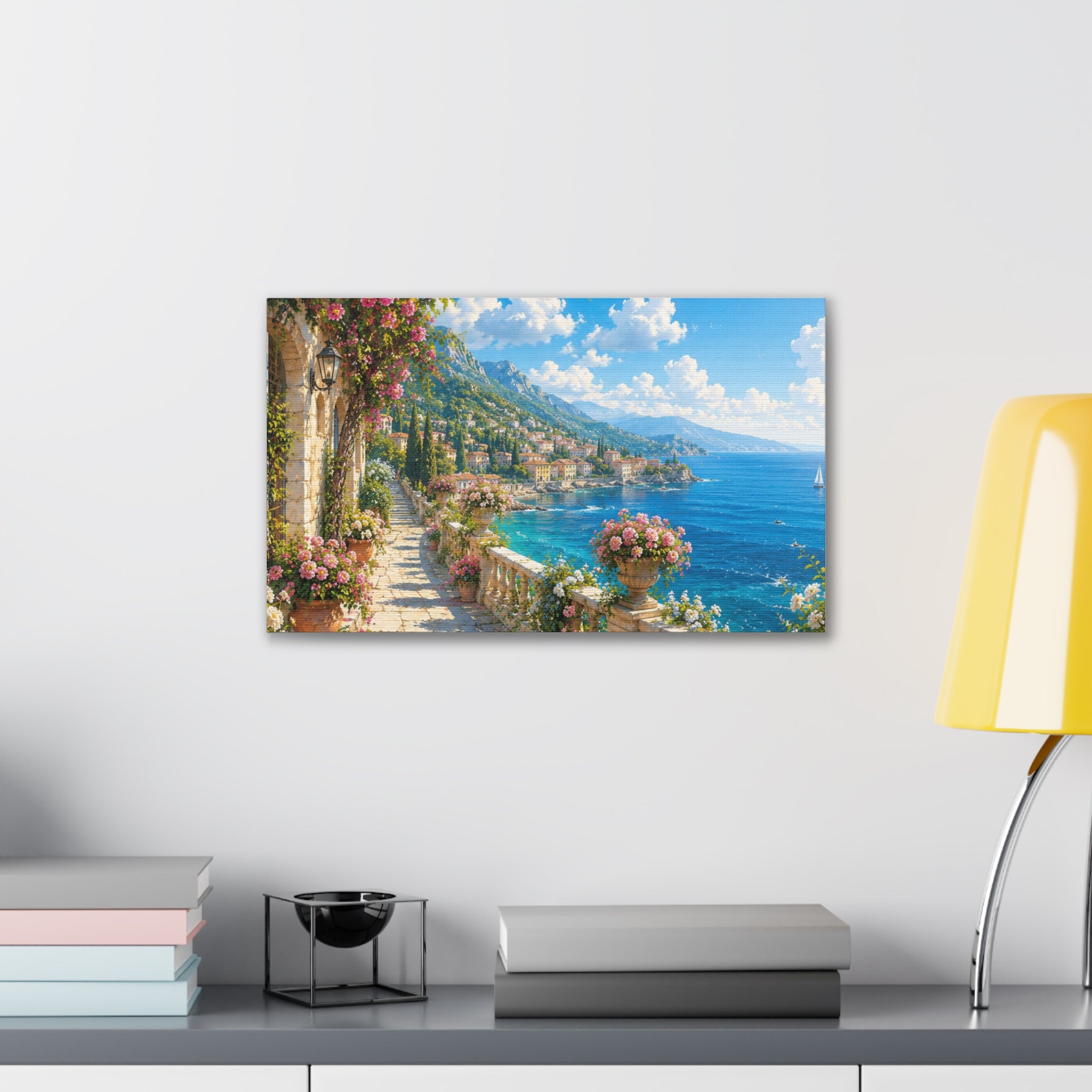 Canvas Print — Mediterranean Seaside Terrace Wall Art