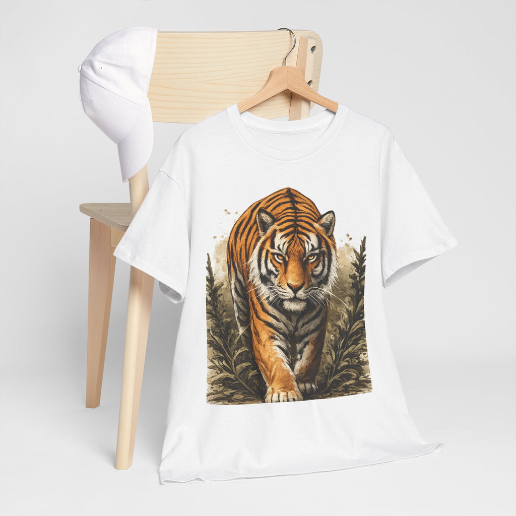 Tiger Stroll Graphic Tee — Majestic Tiger Vintage-Style T-Shirt
