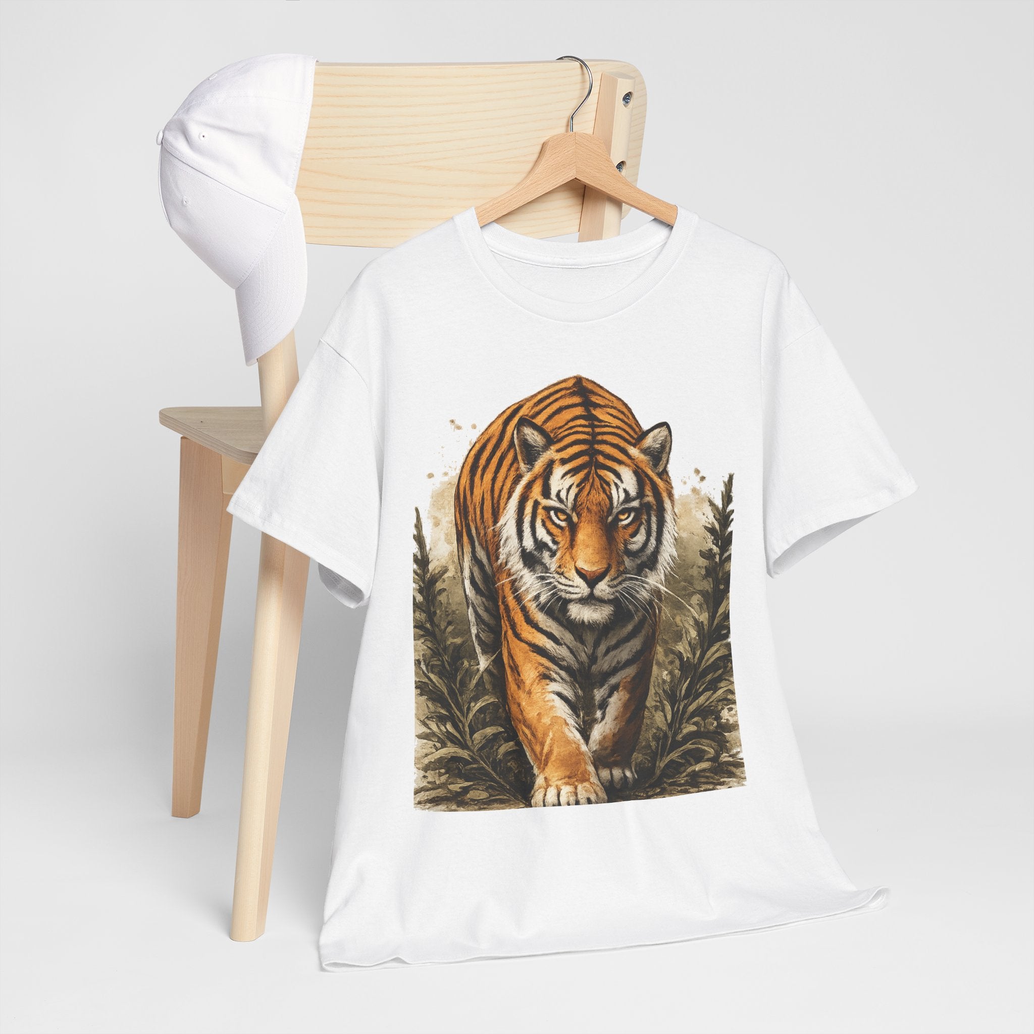 Tiger Stroll Graphic Tee — Majestic Tiger Vintage-Style T-Shirt