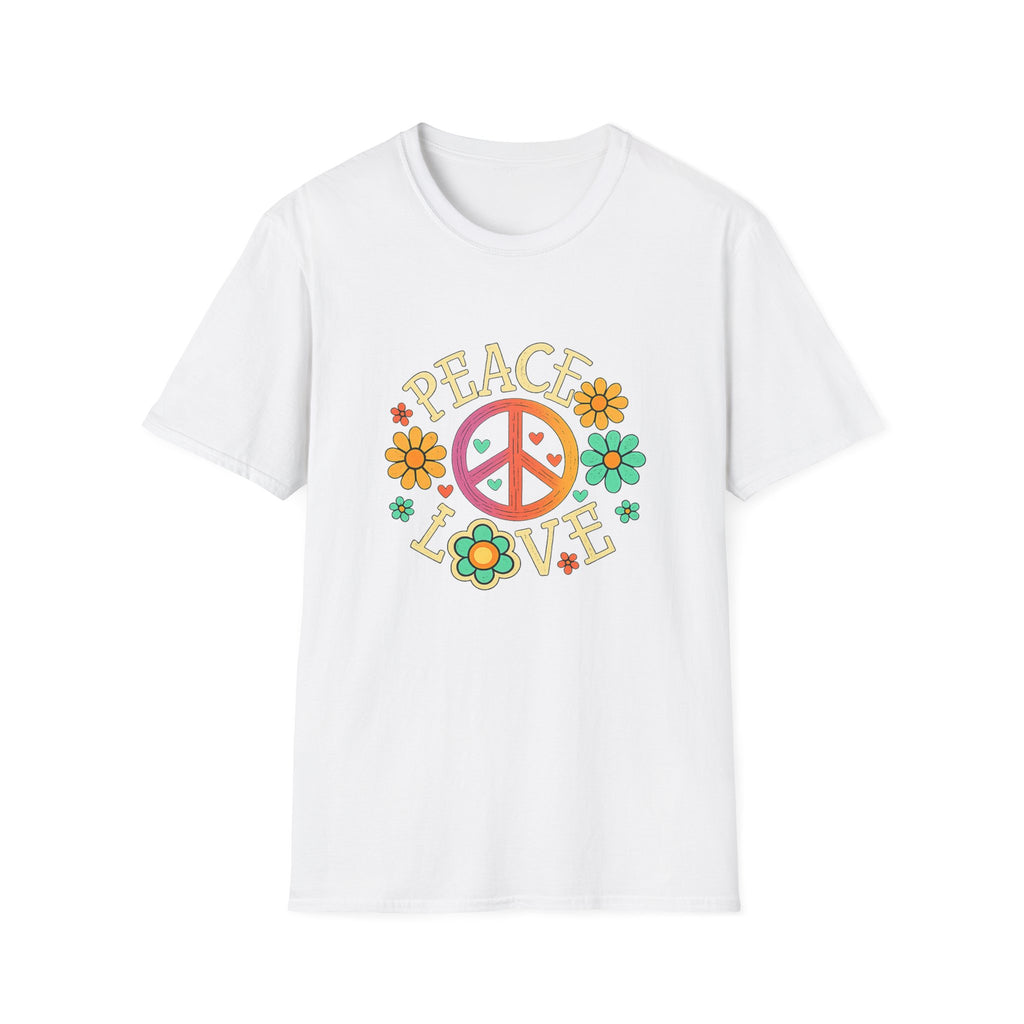 Peace & Love T-Shirt — Retro Flower Peace Sign Tee
