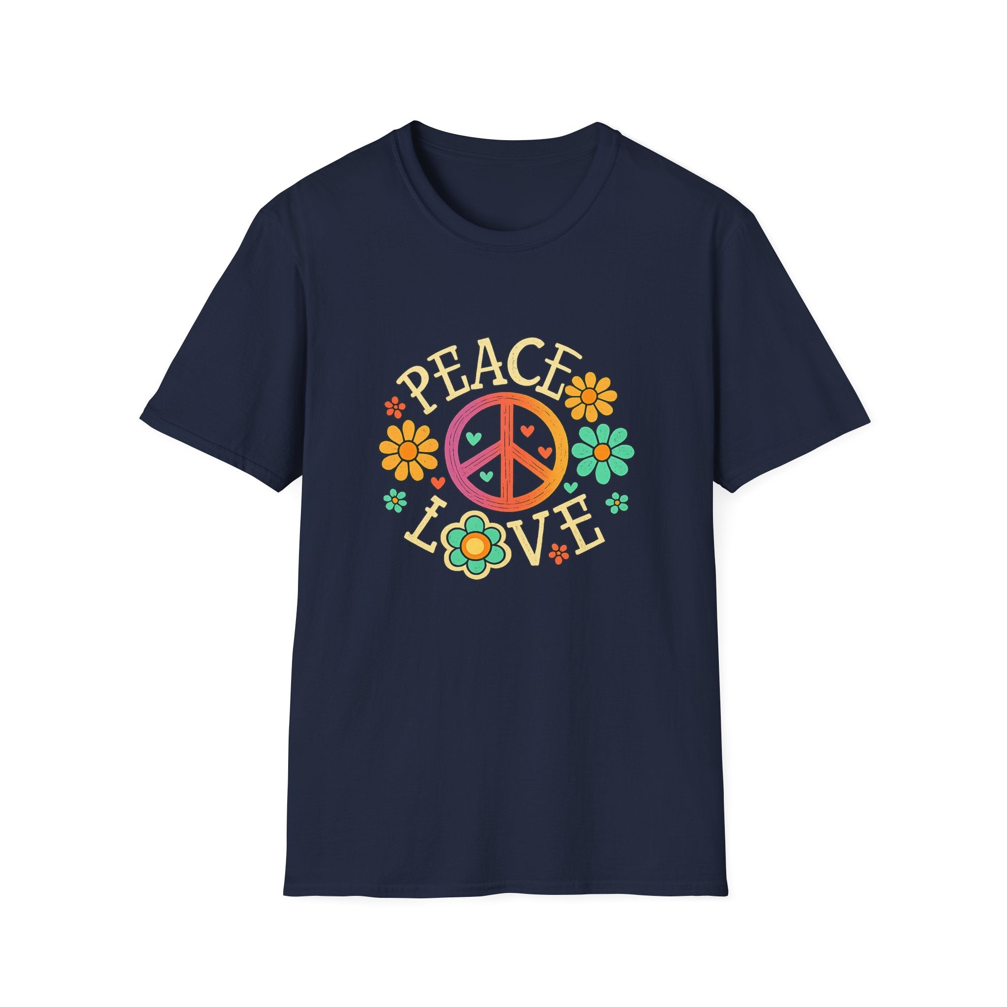 Peace & Love T-Shirt — Retro Flower Peace Sign Tee