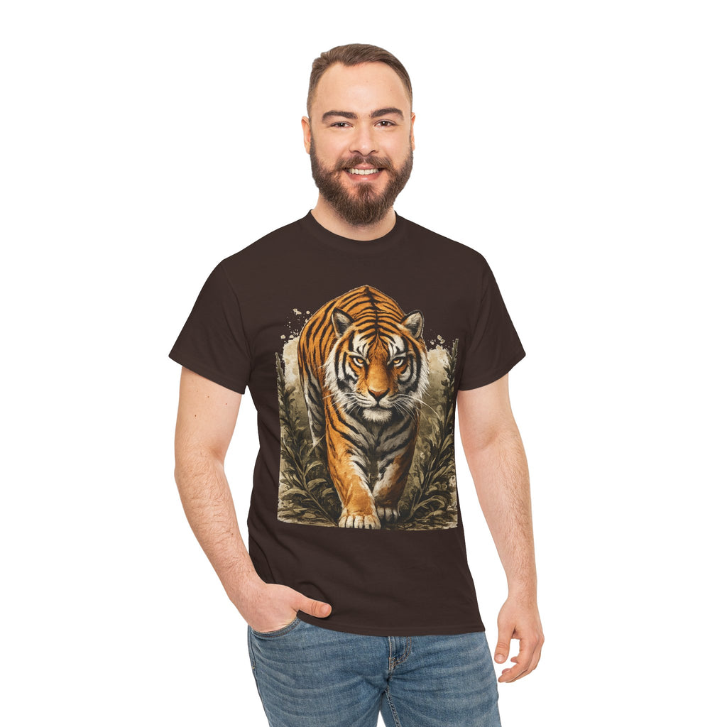 Tiger Stroll Graphic Tee — Majestic Tiger Vintage-Style T-Shirt