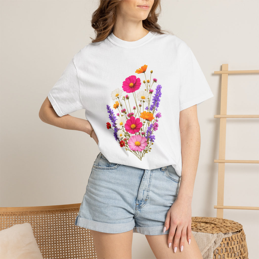 Floral Bouquet T-Shirt — Vintage Wildflower Garden Tee