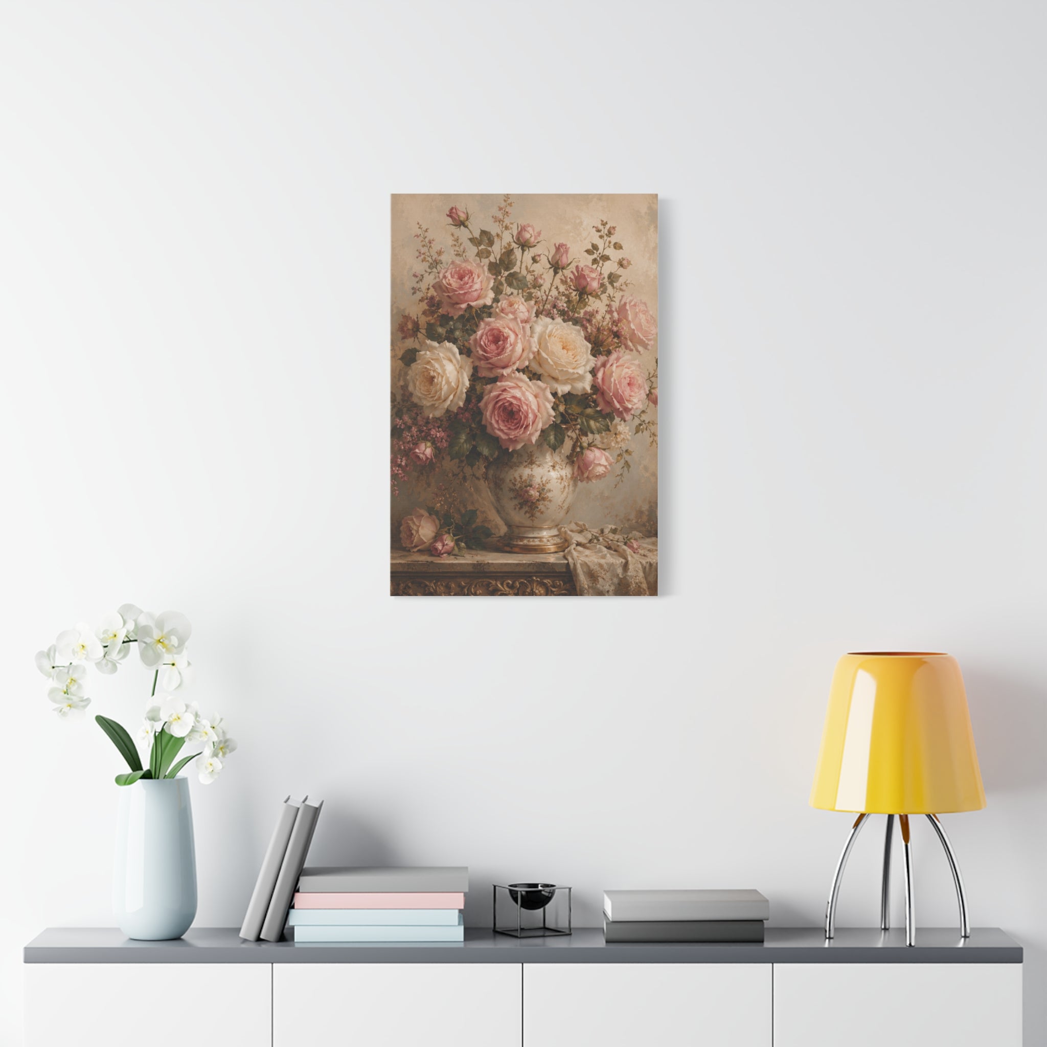 Vintage Rose Bouquet Canvas Print