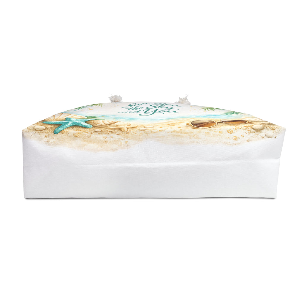 Beach Weekender Bag — "Sun, Sea, the Sky, and You" Travel Tote