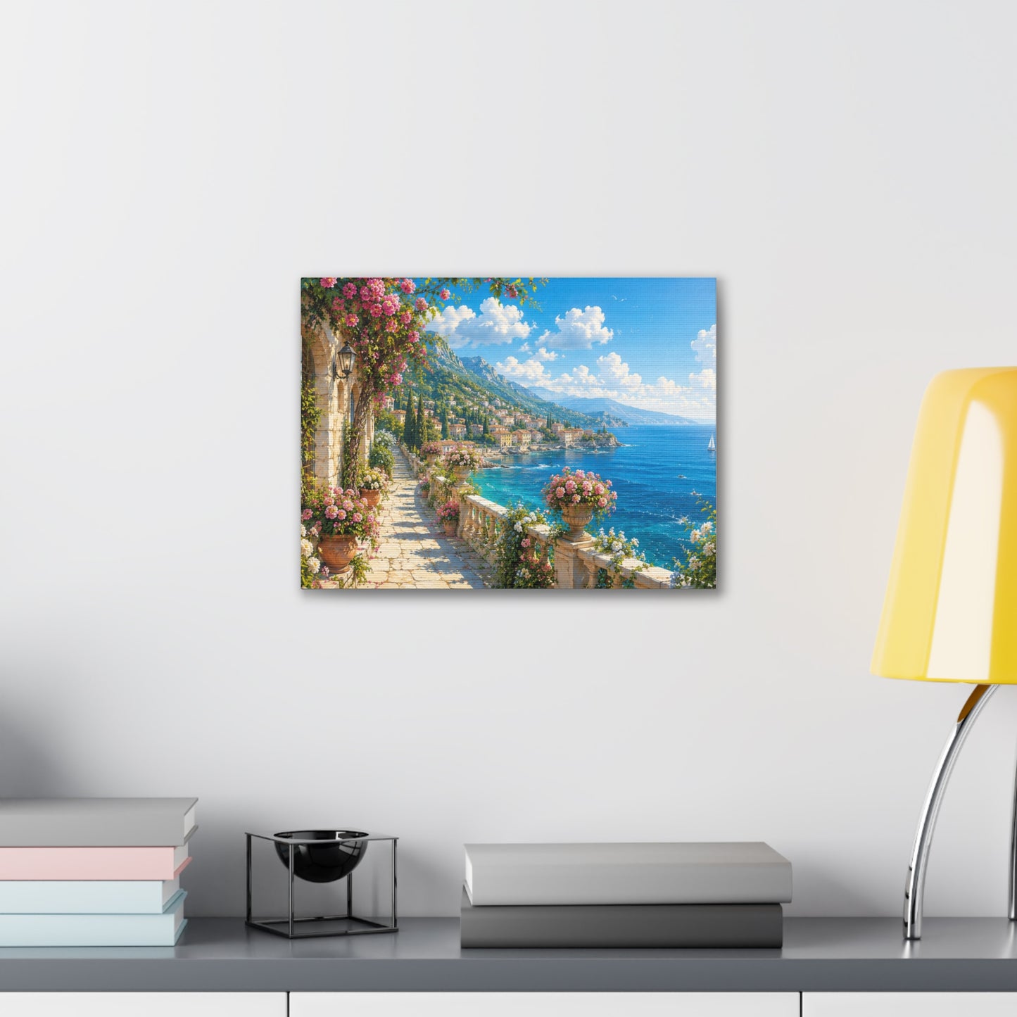 Canvas Print — Mediterranean Seaside Terrace Wall Art