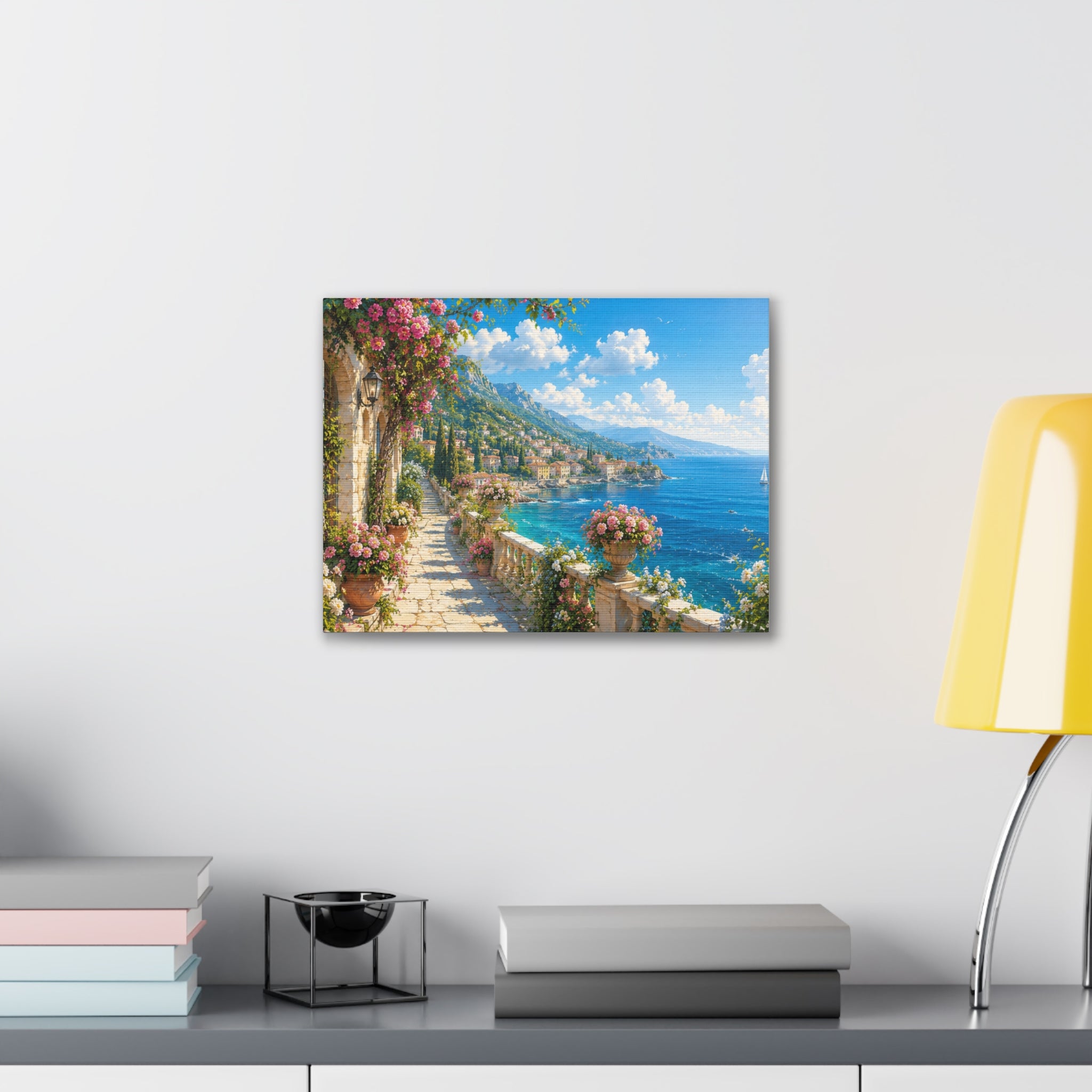 Canvas Print — Mediterranean Seaside Terrace Wall Art