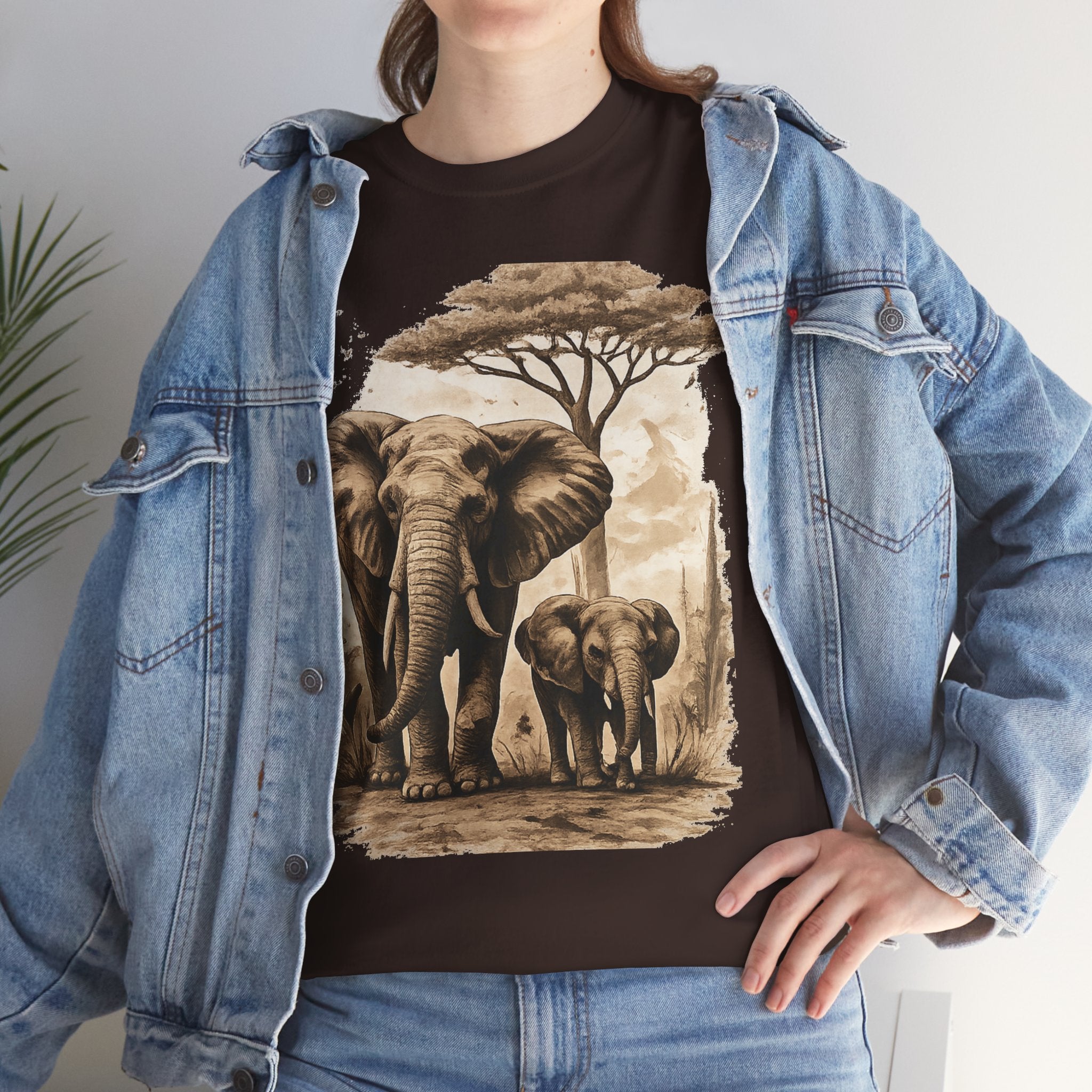 Elephant Family Tee — Vintage Safari Wildlife T-Shirt