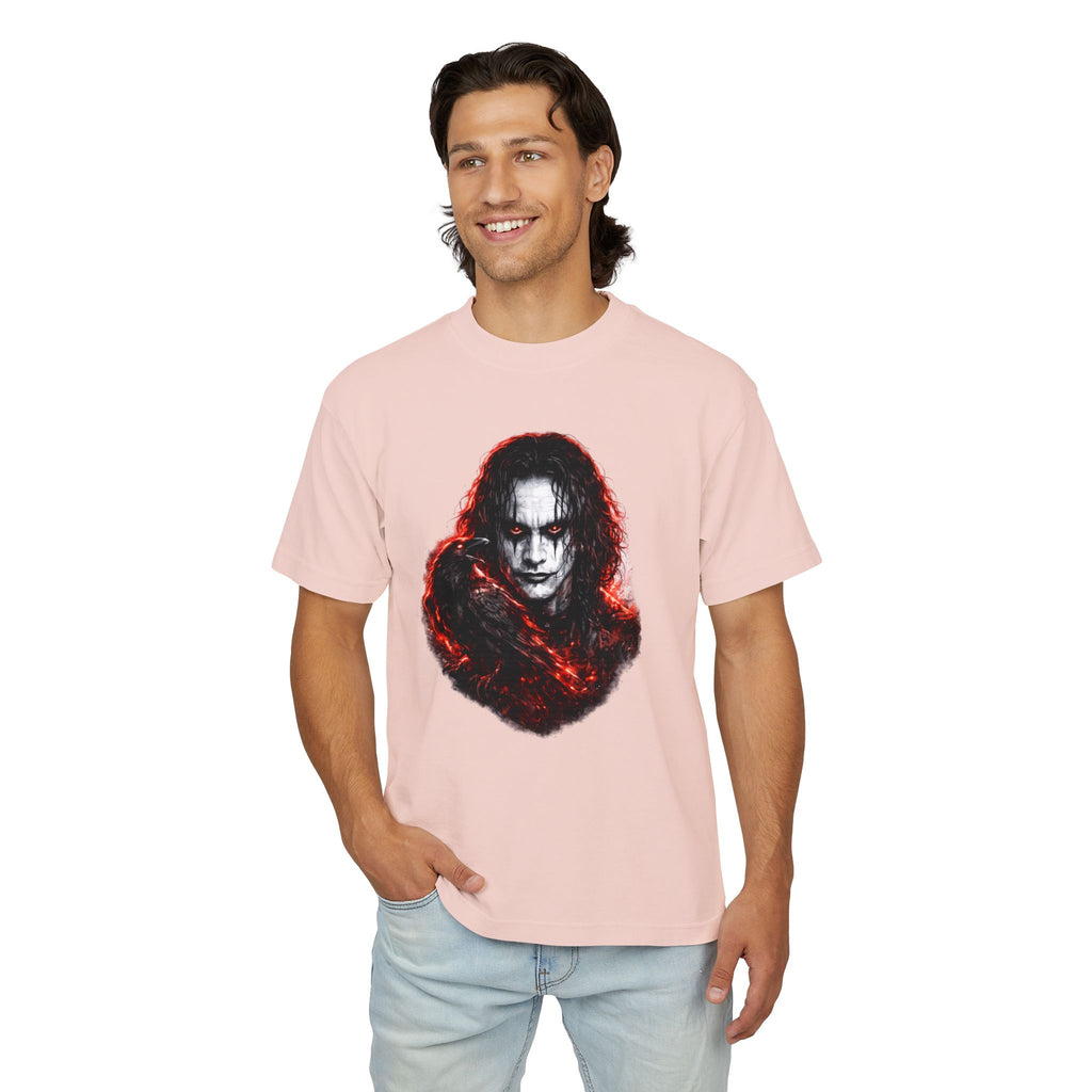 Horror Portrait Tee — Dark Red Smoke Graphic T-Shirt