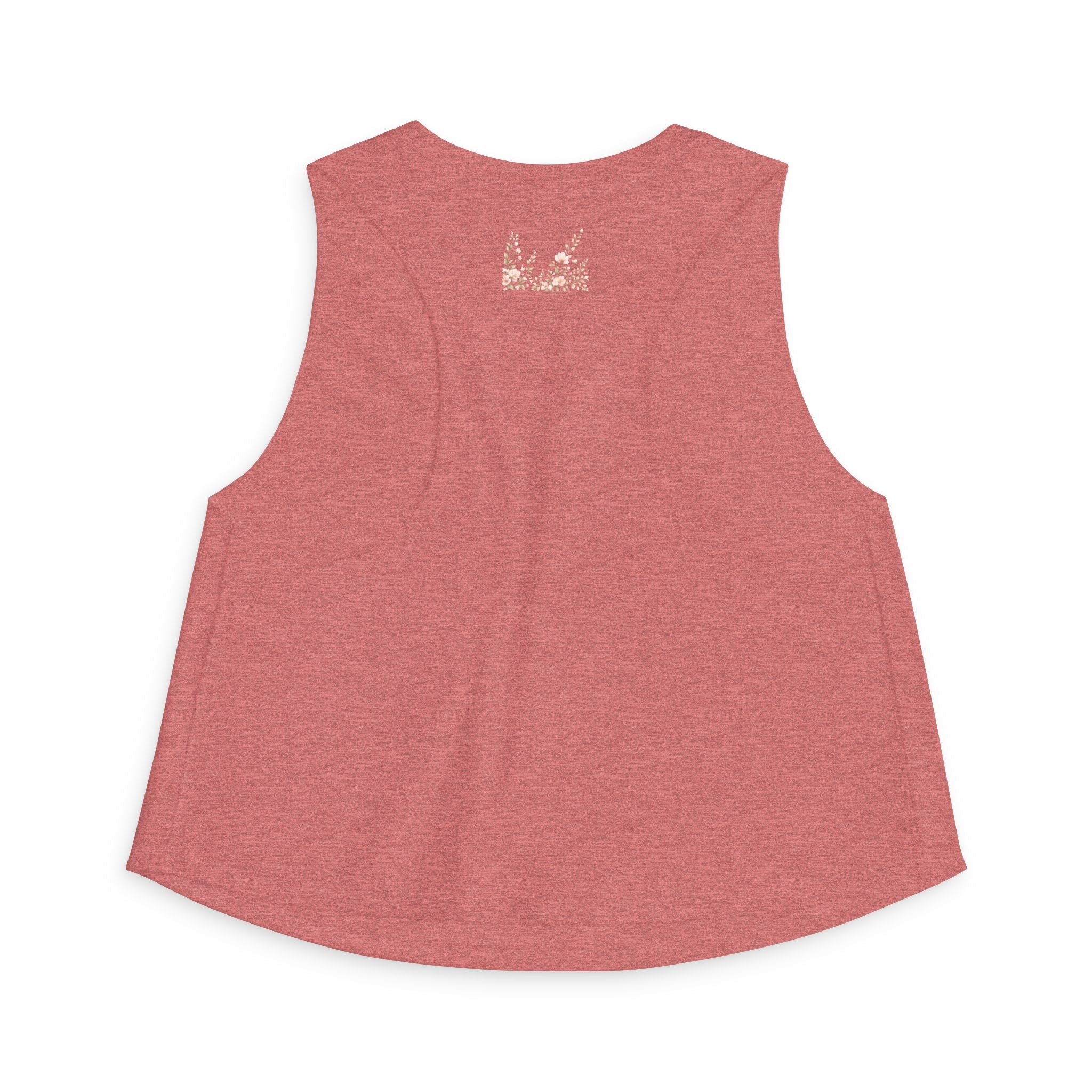 Floral Crop Top — Soft Pink Watercolor Blossoms