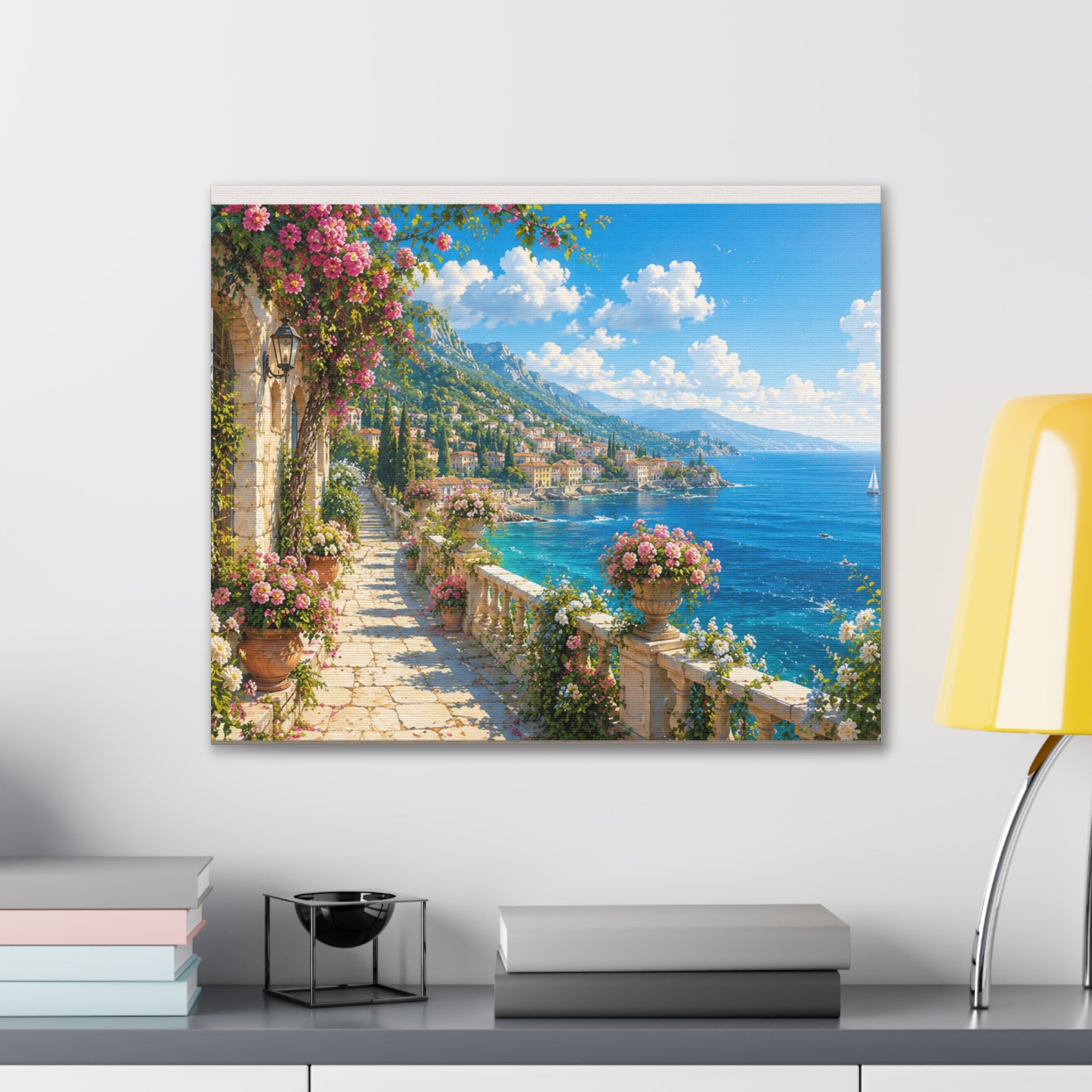Canvas Print — Mediterranean Seaside Terrace Wall Art