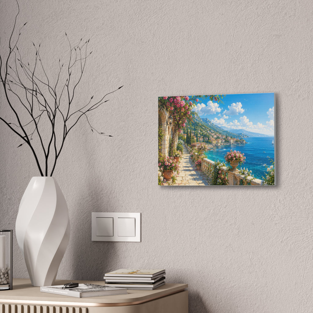 Canvas Print — Mediterranean Seaside Terrace Wall Art