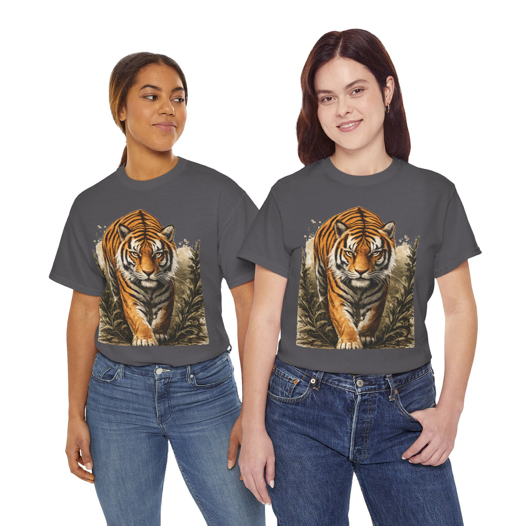 Tiger Stroll Graphic Tee — Majestic Tiger Vintage-Style T-Shirt