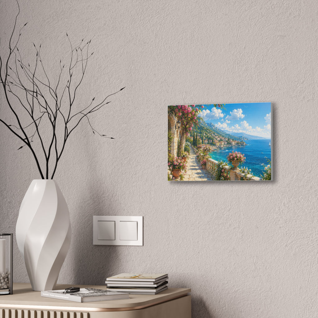 Canvas Print — Mediterranean Seaside Terrace Wall Art