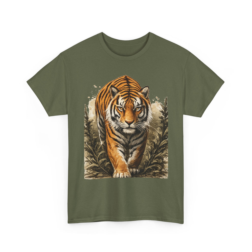 Tiger Stroll Graphic Tee — Majestic Tiger Vintage-Style T-Shirt