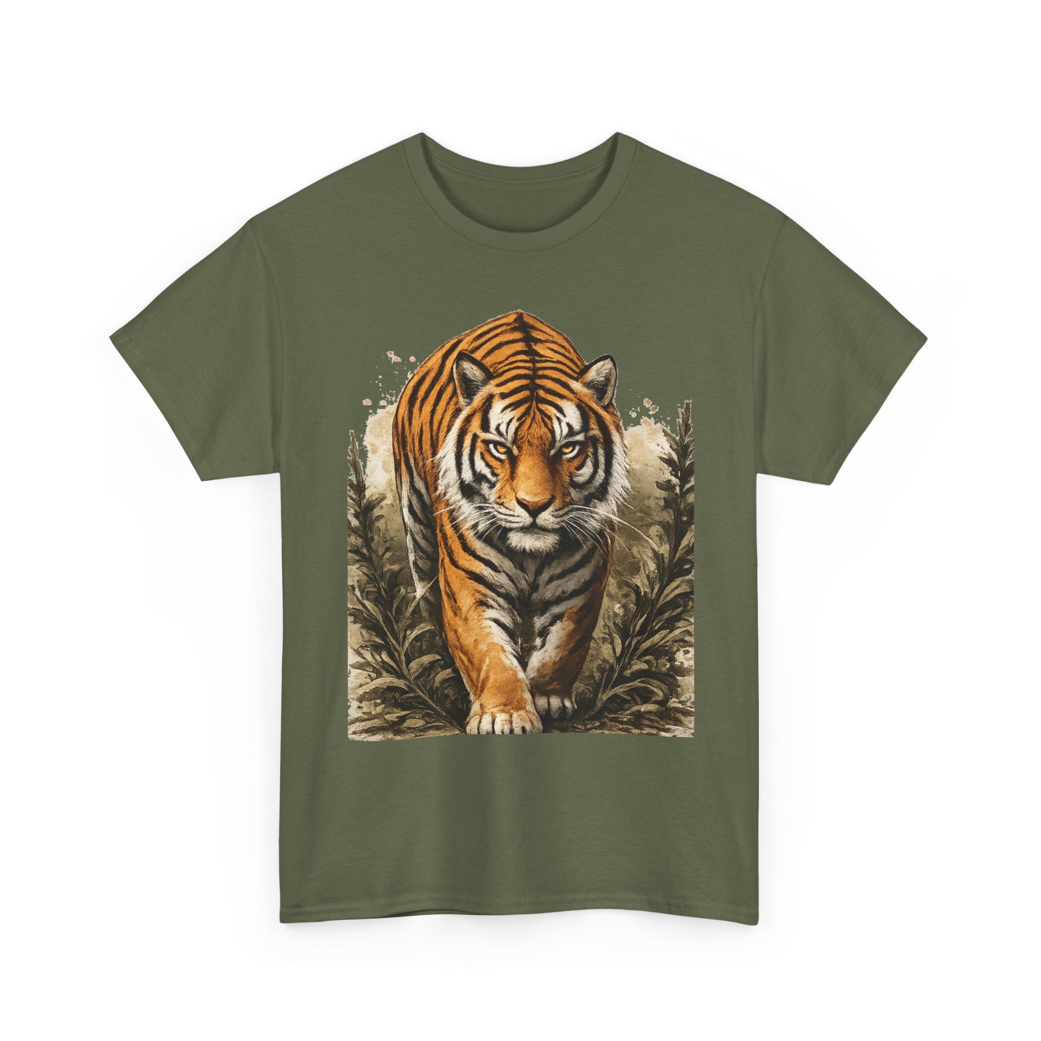 Tiger Stroll Graphic Tee — Majestic Tiger Vintage-Style T-Shirt