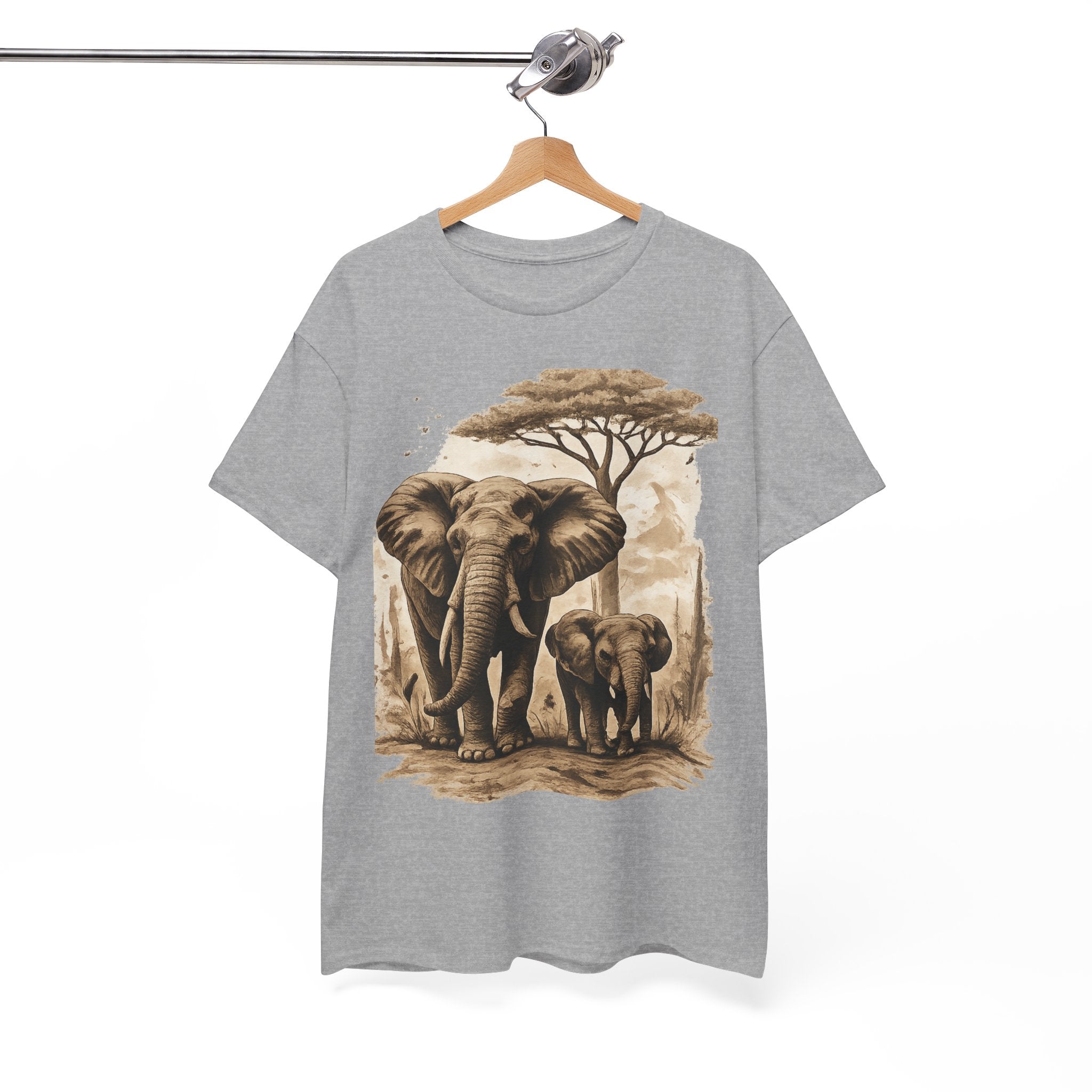 Elephant Family Tee — Vintage Safari Wildlife T-Shirt