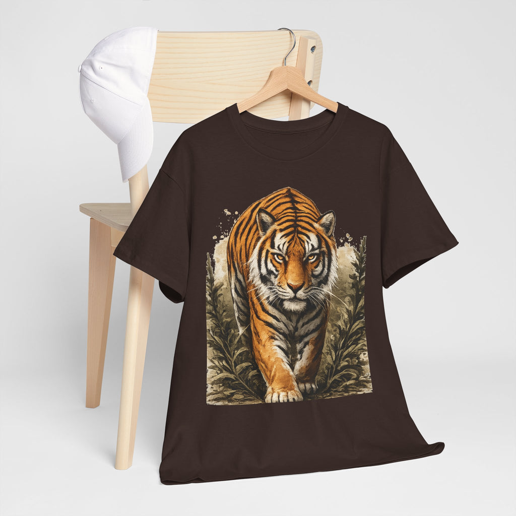Tiger Stroll Graphic Tee — Majestic Tiger Vintage-Style T-Shirt