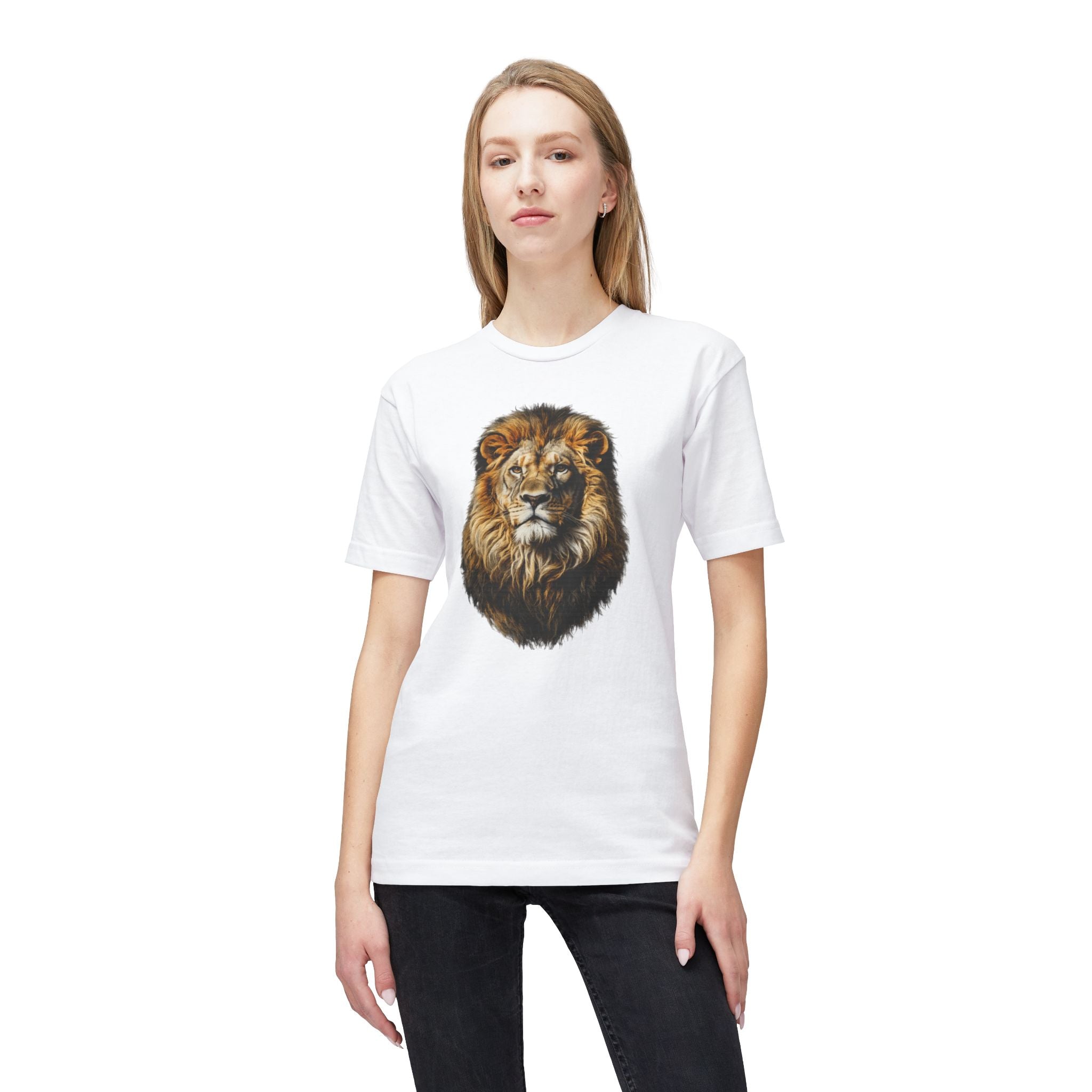 Lion Head Graphic T-Shirt – Majestic Wildlife Tee