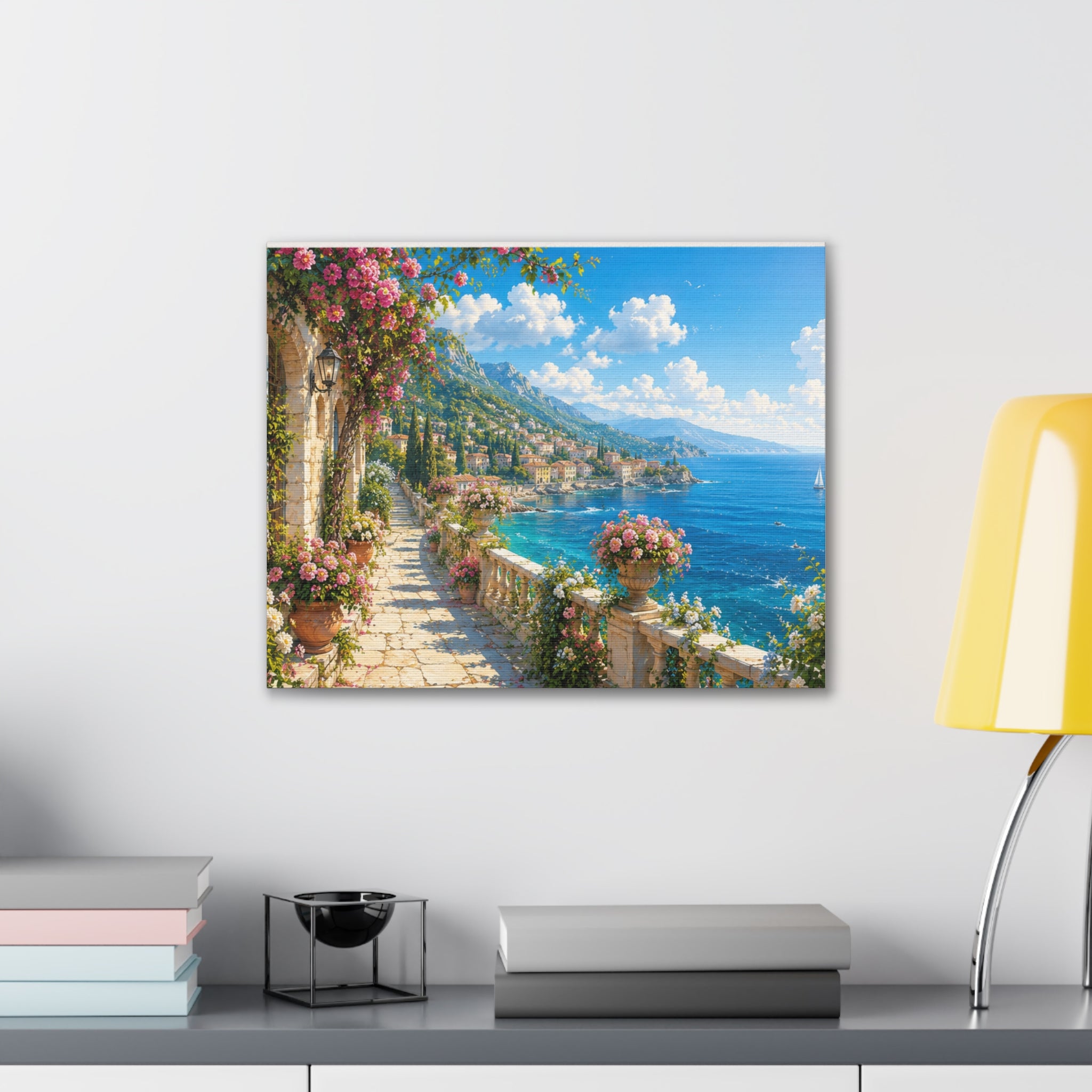 Canvas Print — Mediterranean Seaside Terrace Wall Art
