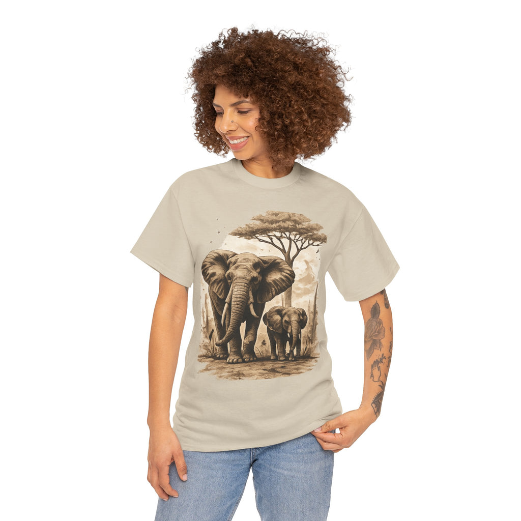 Elephant Family Tee — Vintage Safari Wildlife T-Shirt