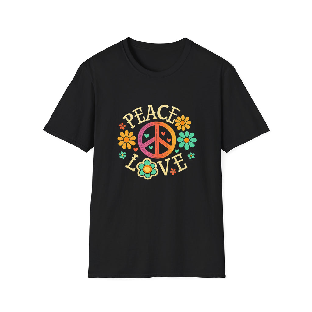 Peace & Love T-Shirt — Retro Flower Peace Sign Tee