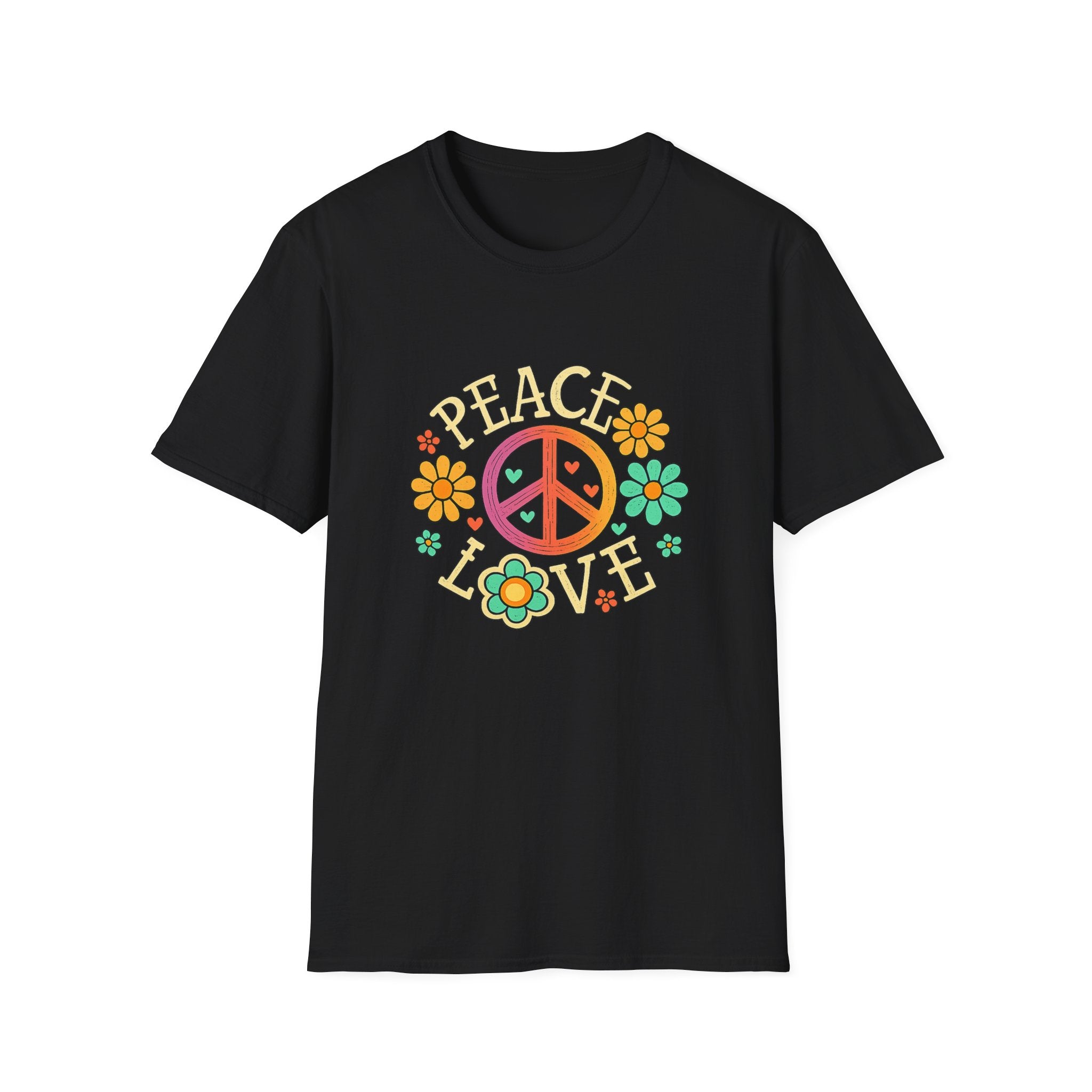 Peace & Love T-Shirt — Retro Flower Peace Sign Tee