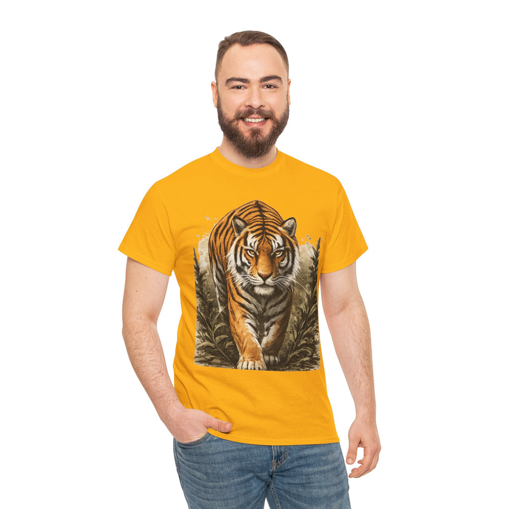 Tiger Stroll Graphic Tee — Majestic Tiger Vintage-Style T-Shirt