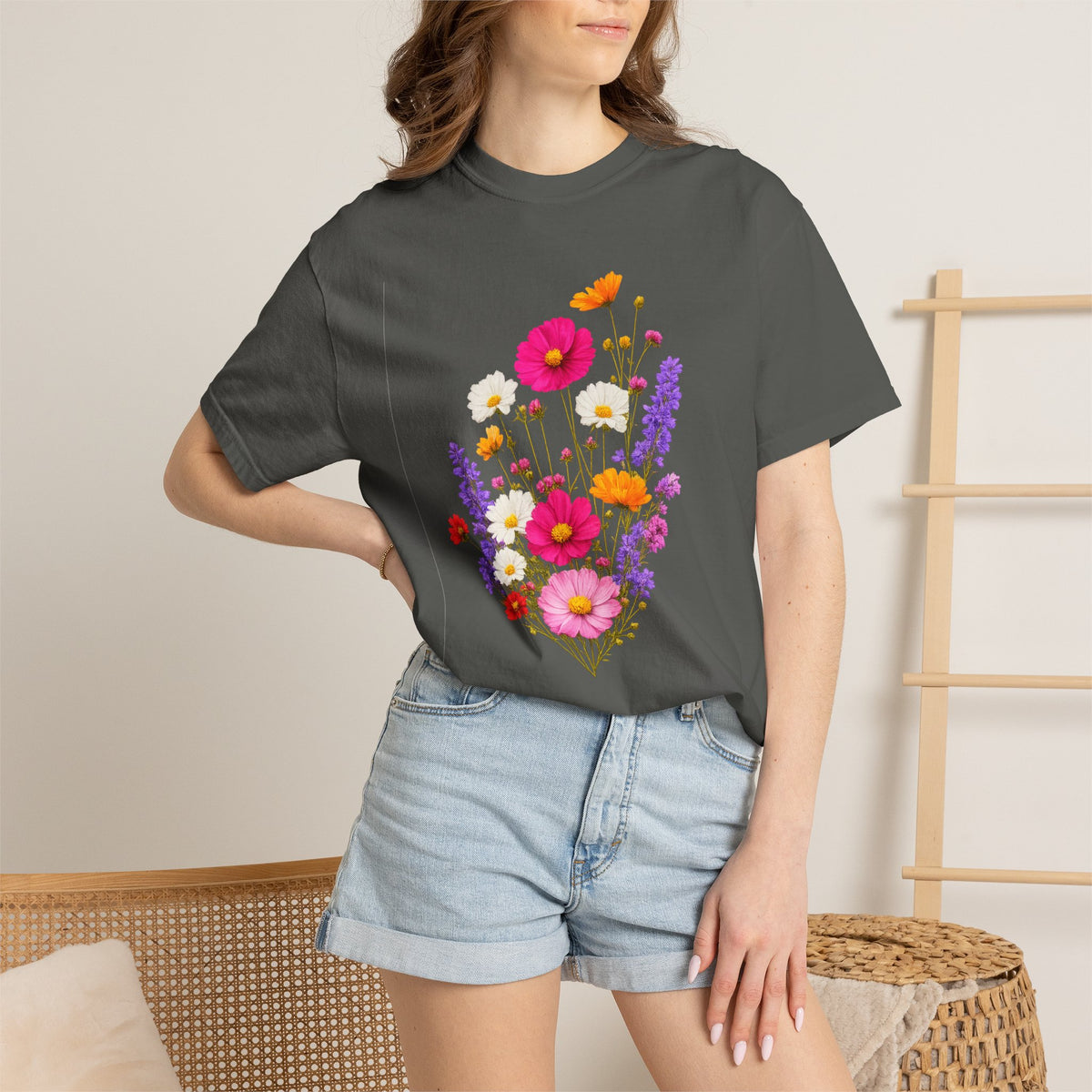 Floral Bouquet T-Shirt — Vintage Wildflower Garden Tee